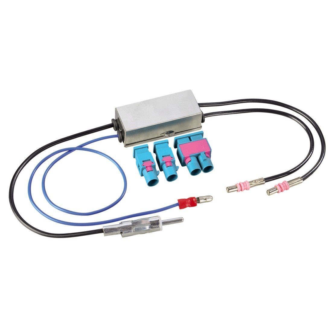 Antennen-Adapter für VW, 2x Fakra auf DIN-Stecker/1x »Doppel-Fakra...