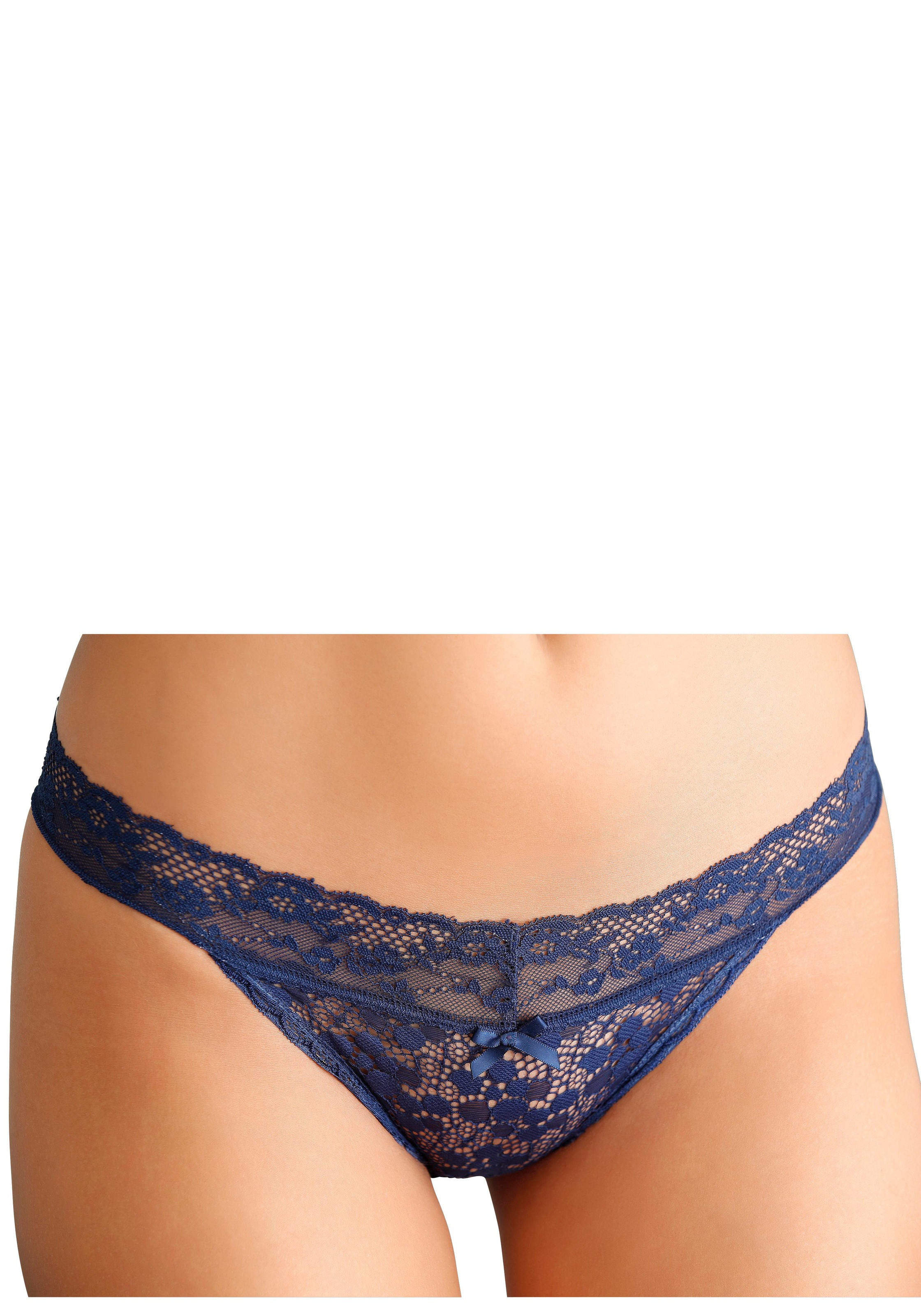 s.Oliver Bodywear Tangaslip, aus Spitze in floraler Optik