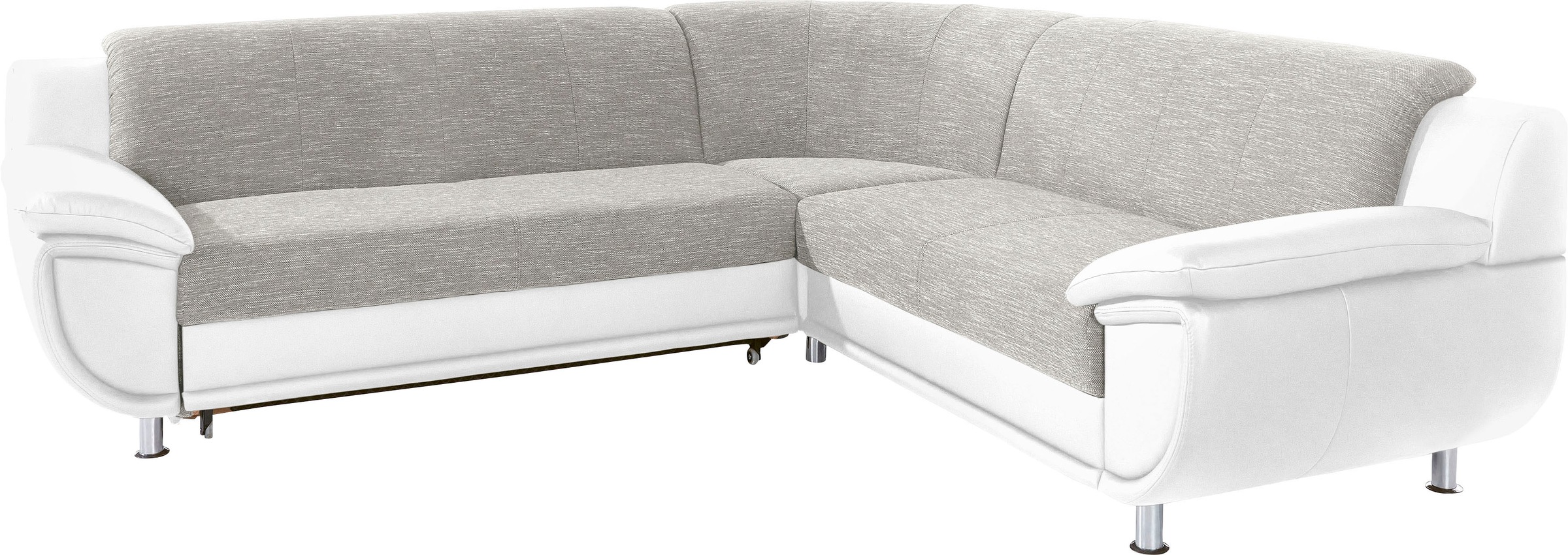 TRENDMANUFAKTUR Ecksofa »Rondo 3, zeitlos und modern, im Materialmix, L-Form«, wahlweise Federkern für hohen Sitzkomfort, wahlweise Bettfunktion