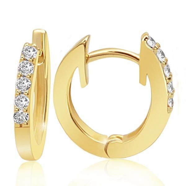 goldmaid Paar Creolen Memoire 585 Gelbgold 10 Brillanten 0,16 ct