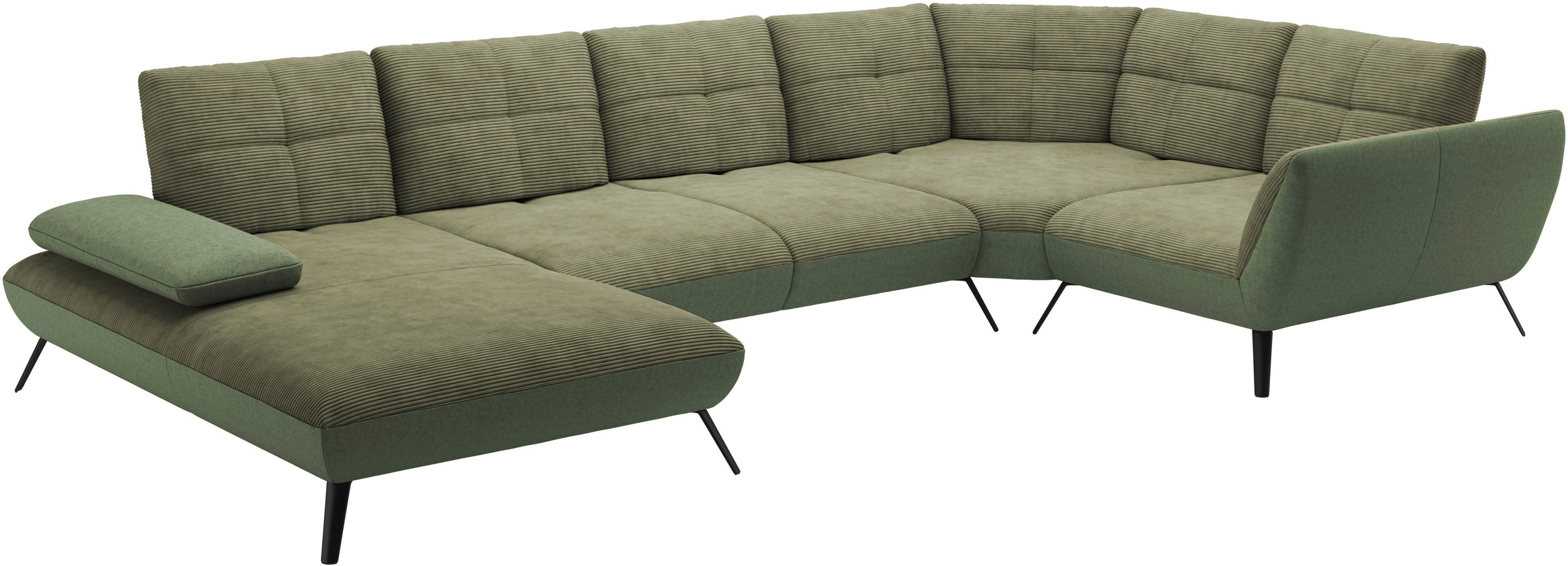 Places of Style Wohnlandschaft »Mikado U-Form«, inkl. Sitztiefenverstellung und Armteilverstellung