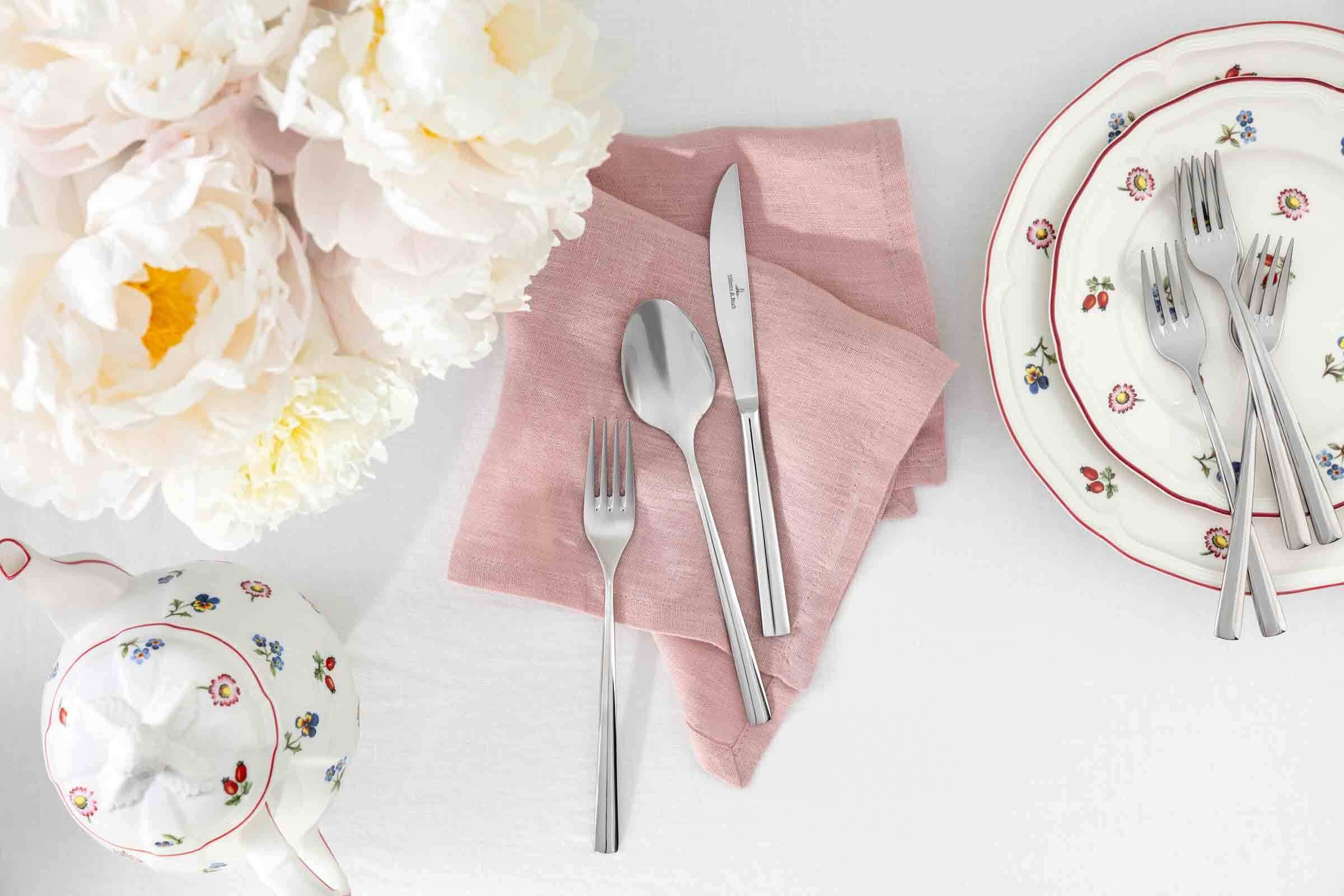 Villeroy & Boch Tafelgabel »Kuchengabeln Piemont 16 cm 6er Set edelstahl« Spülmaschinenfest