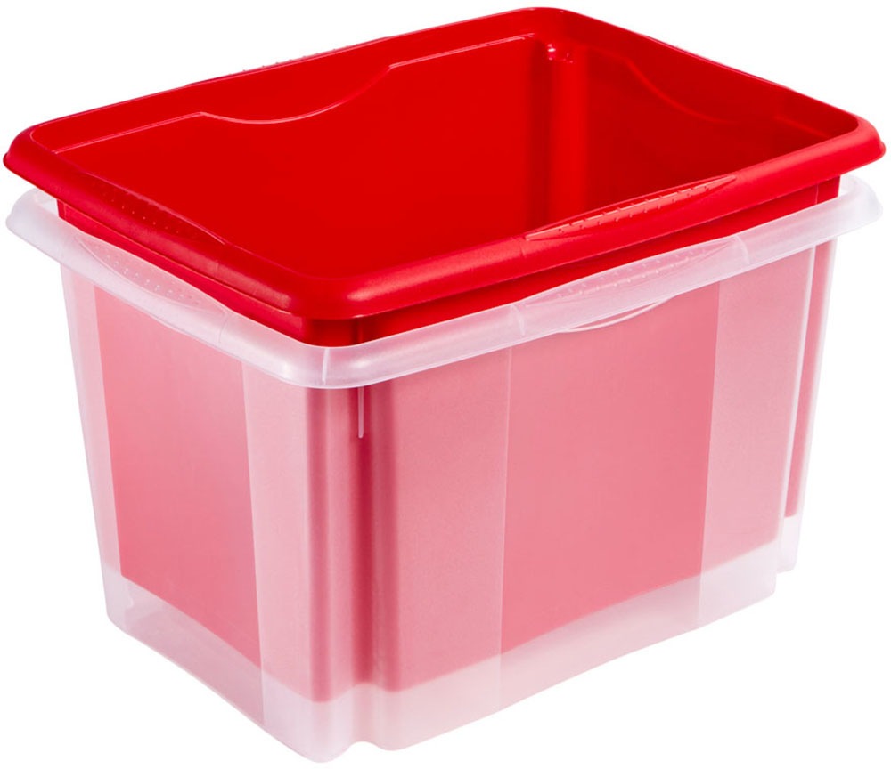 keeeper Aufbewahrungsbox »Emil, 3er Set, 30 L, 44,5 x 34,5 x 27 cm« ineinander und aufeinander stapelbar