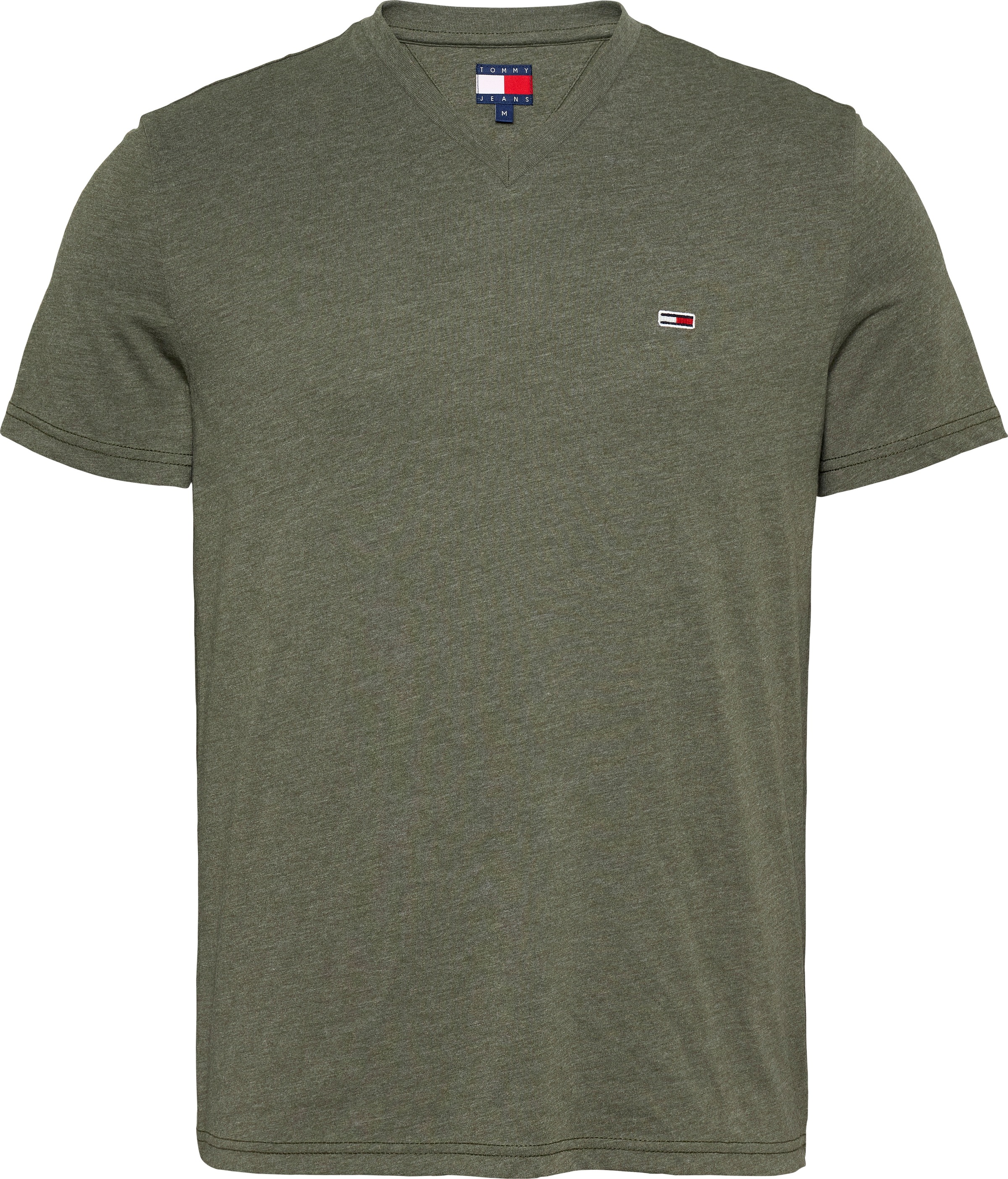 Tommy Jeans T-Shirt »TJM XSLIM JASPE VNECK TEE EXT«, in Melange-Optik