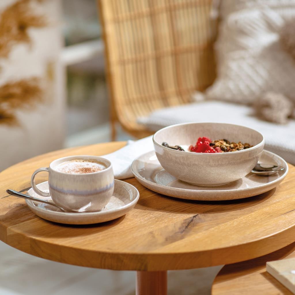 like. by Villeroy & Boch Geschirr-Set »Kaffeeservice Perlemor Sand 18er Set beige« Spülmaschinengeeignet, Mikrowellengeeignet