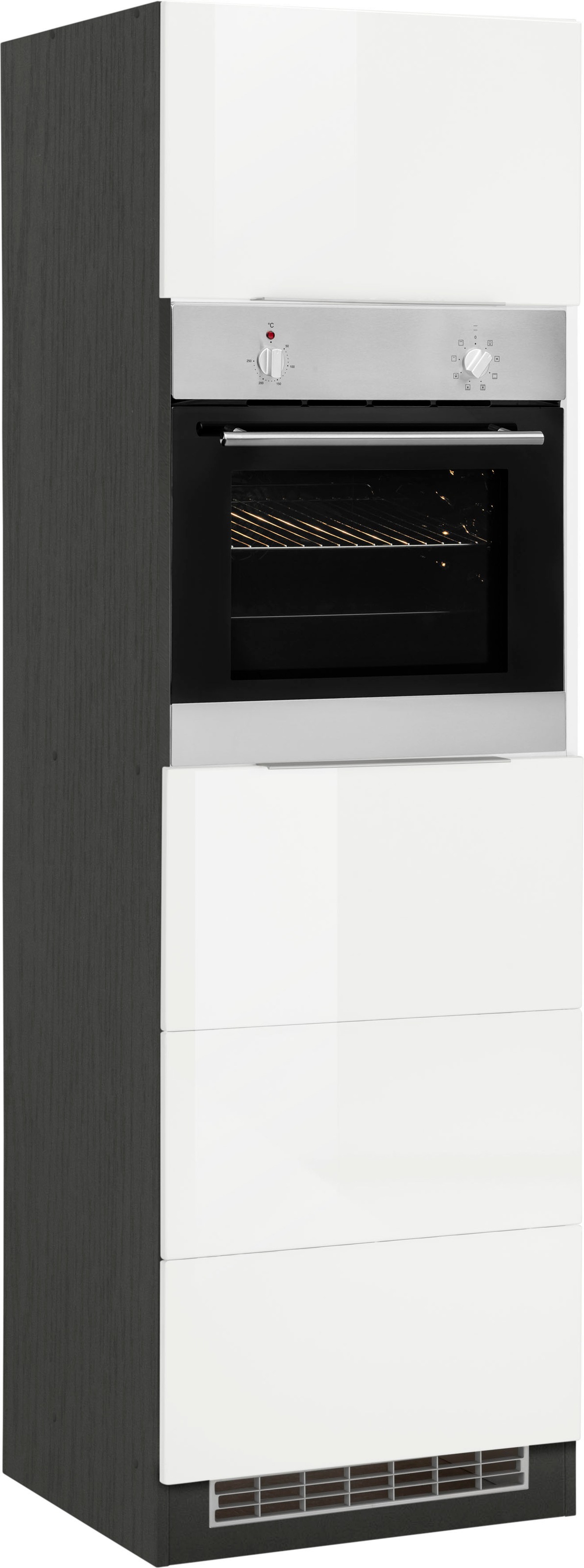 KOCHSTATION Backofenumbauschrank »KS-Brindisi«, 60 cm breit, 200 cm hoch, viel Stauraum