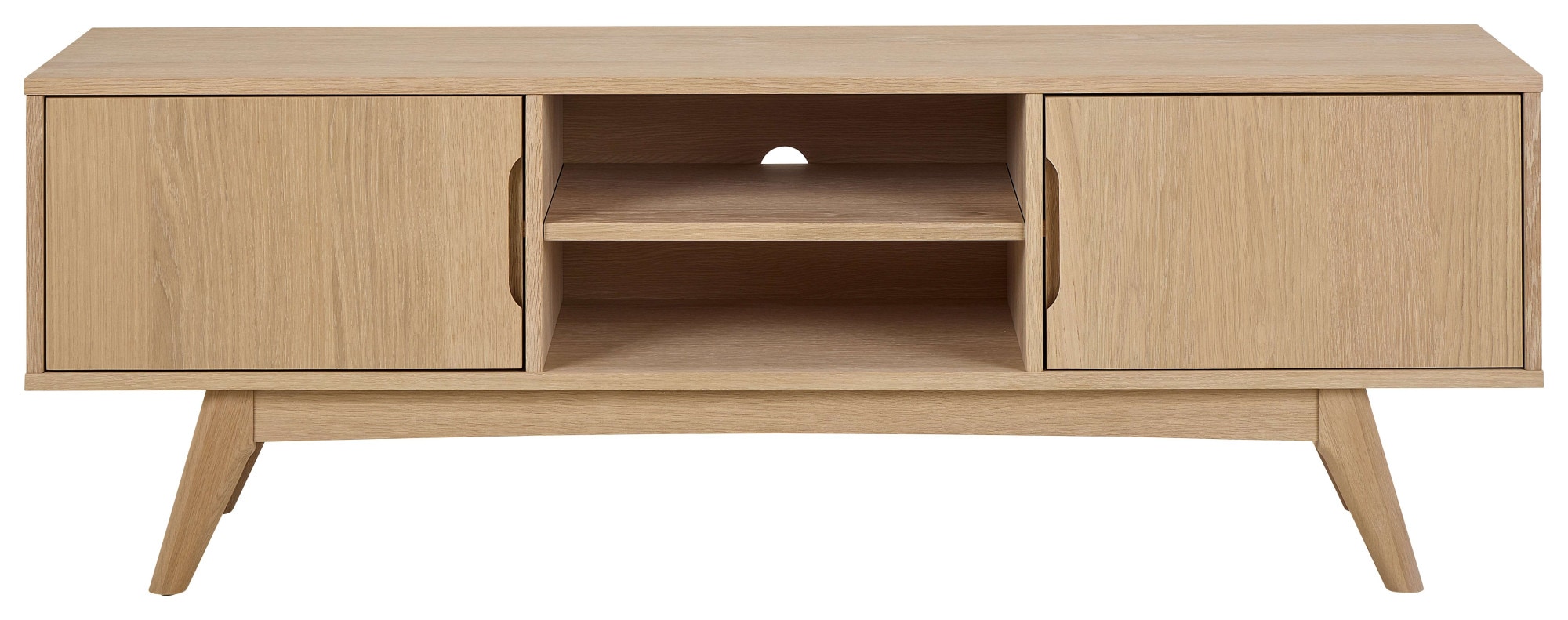 ACTONA GROUP TV-Schrank »Marte - zeitlos & praktisch mit flexiblen Aufbewahrungsmöglichkeiten« Langlebiger TV-Tisch aus massiver Eiche mit viel Stauraum. B: 160 cm