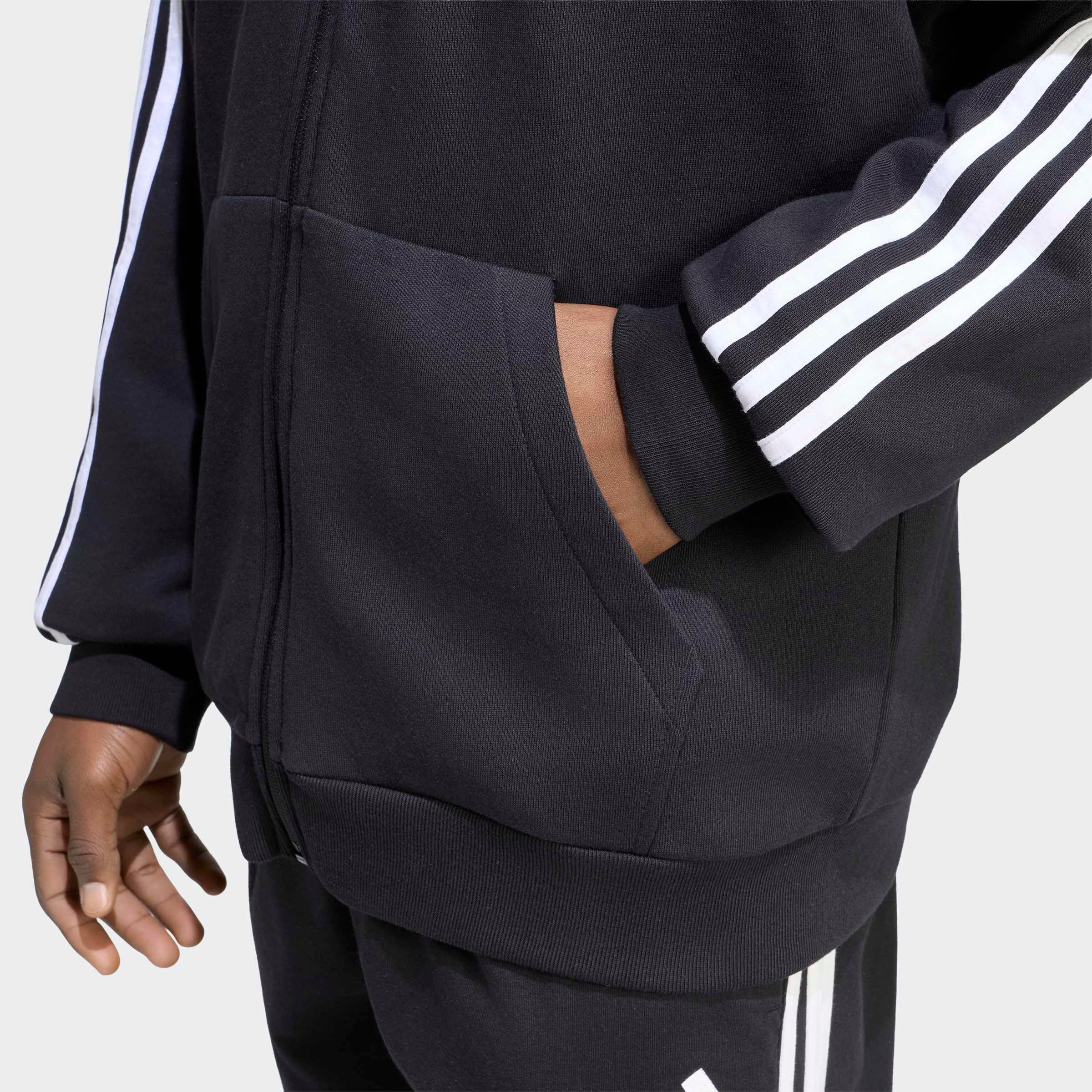 adidas Sportswear Kapuzensweatjacke »ESSENTIALS 3-STREIFEN FRENCH TERRY«