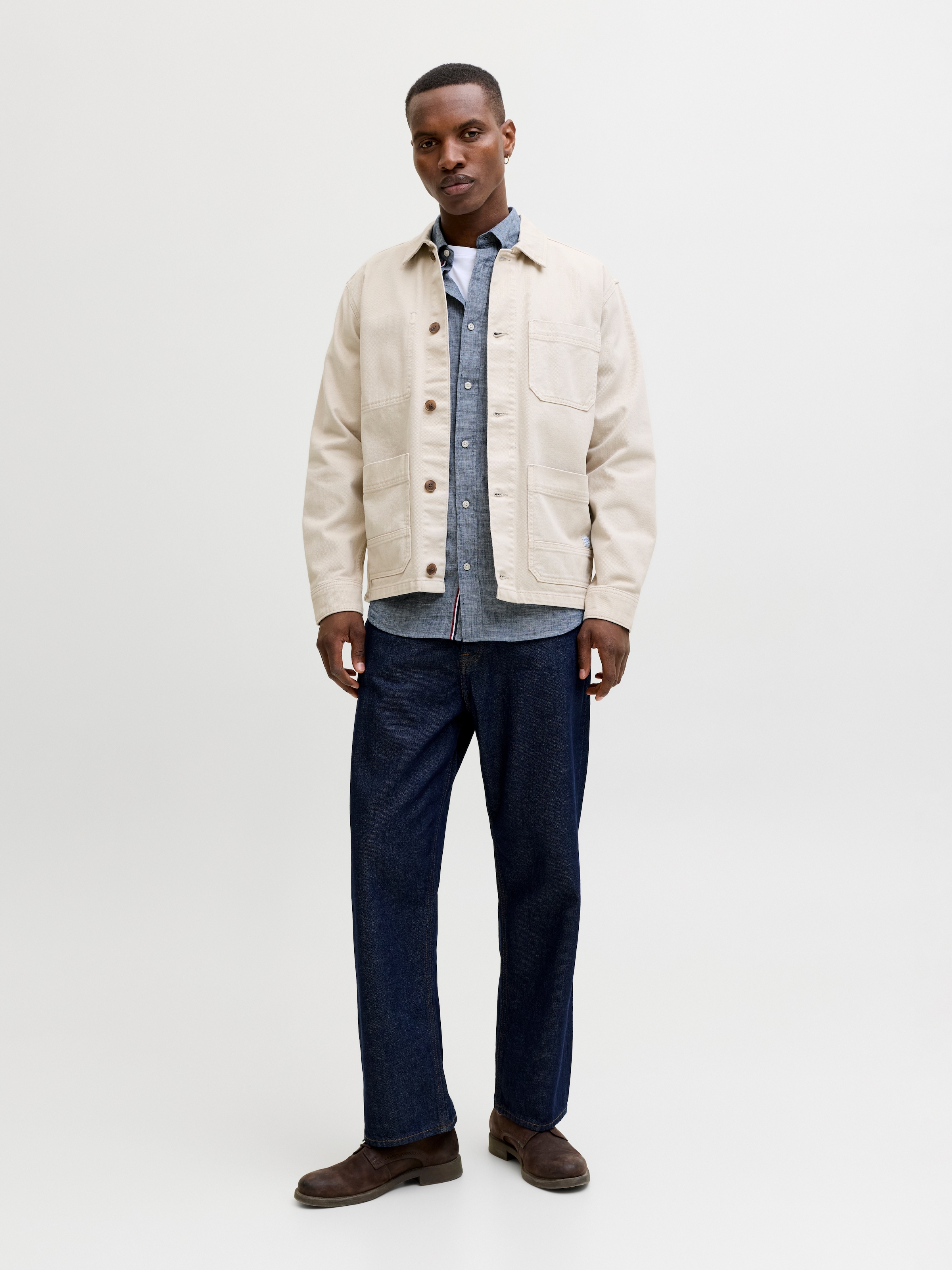 Jack & Jones Langarmhemd »JPRBLUSUMMER LINEN BLEND SHIELD LS SHIRT« Baumwolle mit Leinen, normal geschnitten