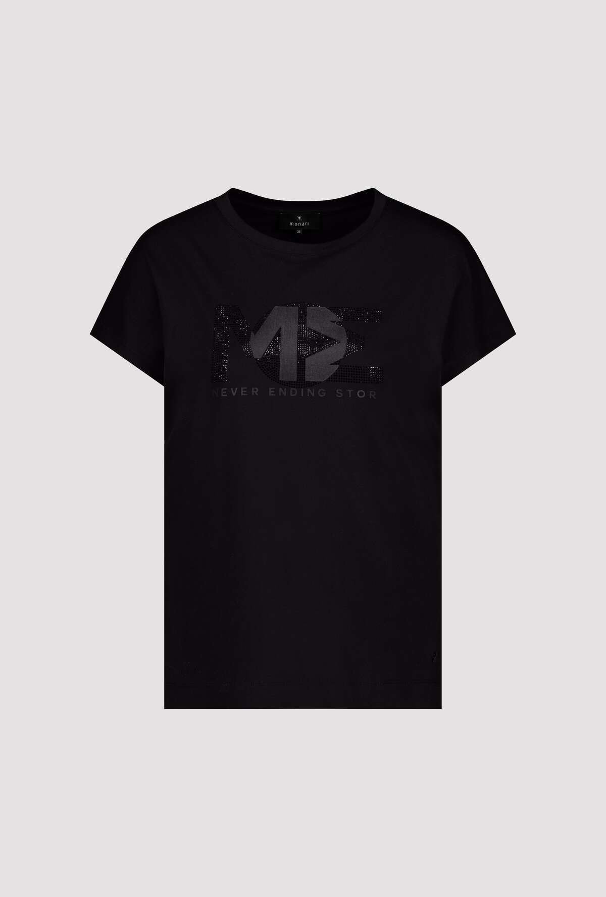 Monari T-Shirt »Shirt Basic Schmuck« Regular fit mit Strasssteinen