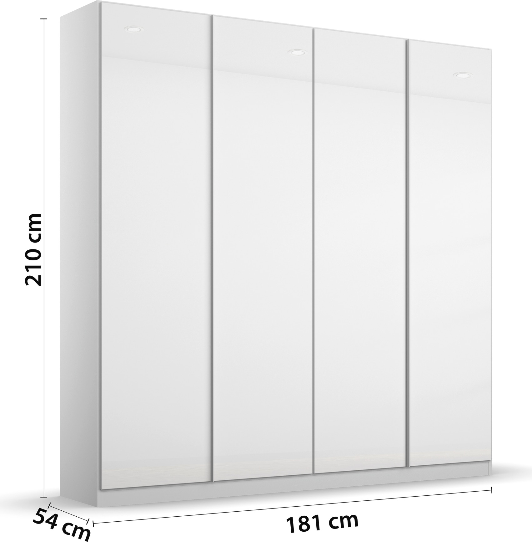 rauch Drehtürenschrank »Monostar« mit Glasfront sowie umfangreicher Innenausstattung