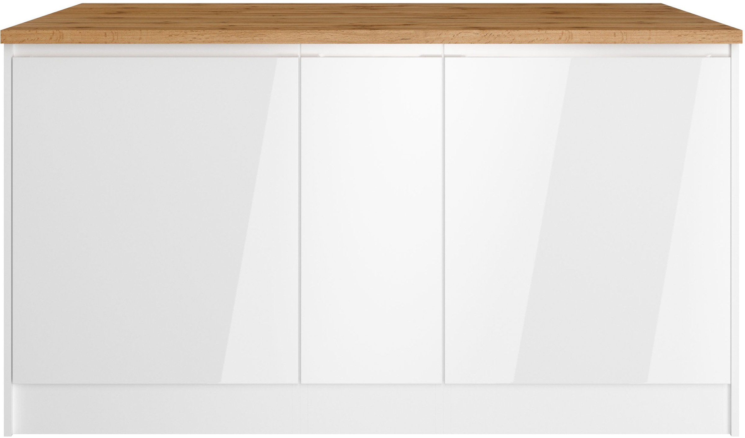 KOCHSTATION Kücheninsel »KS-Virginia«, Breite 153 cm, MDF-Fronten, Flaschenregal