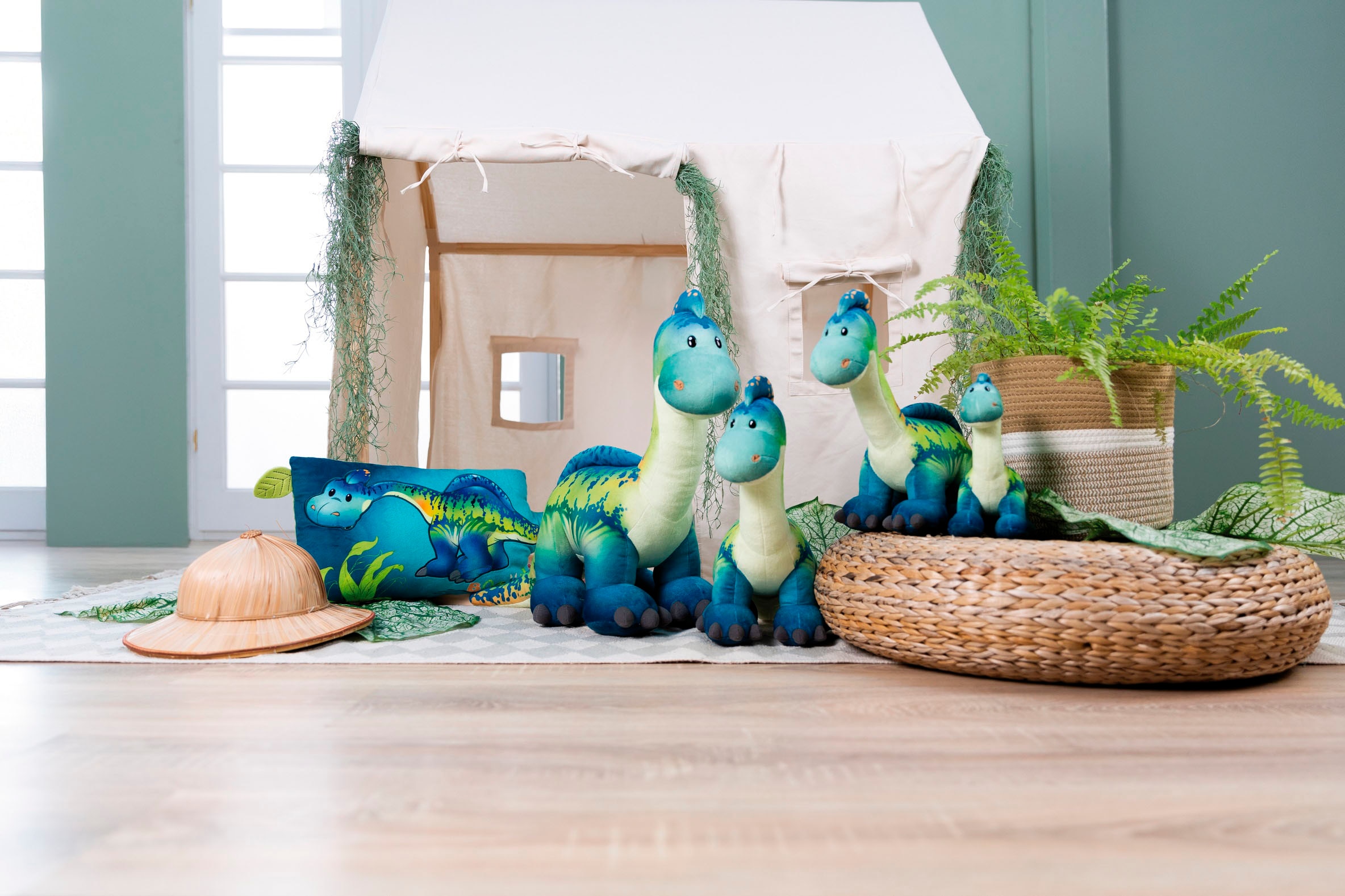 Nici Kuscheltier »Dinos, Dino Snackilus 70cm (Länge) stehend GREEN«