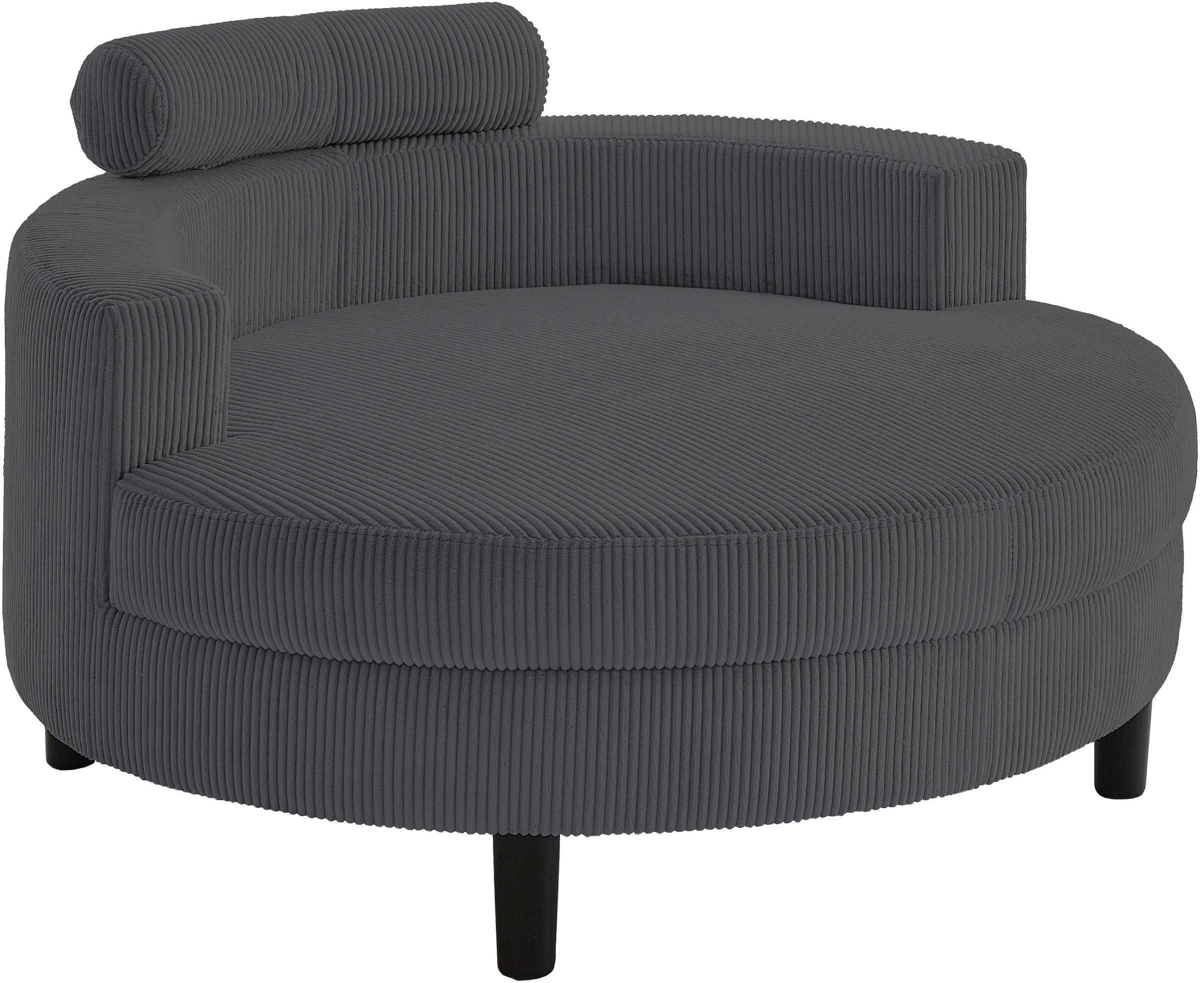 ATLANTIC home collection Loveseat »Ravi«, XXL- Sessel, inklusive Stauraumhocker, Rückenkissen & drei Zierkissen