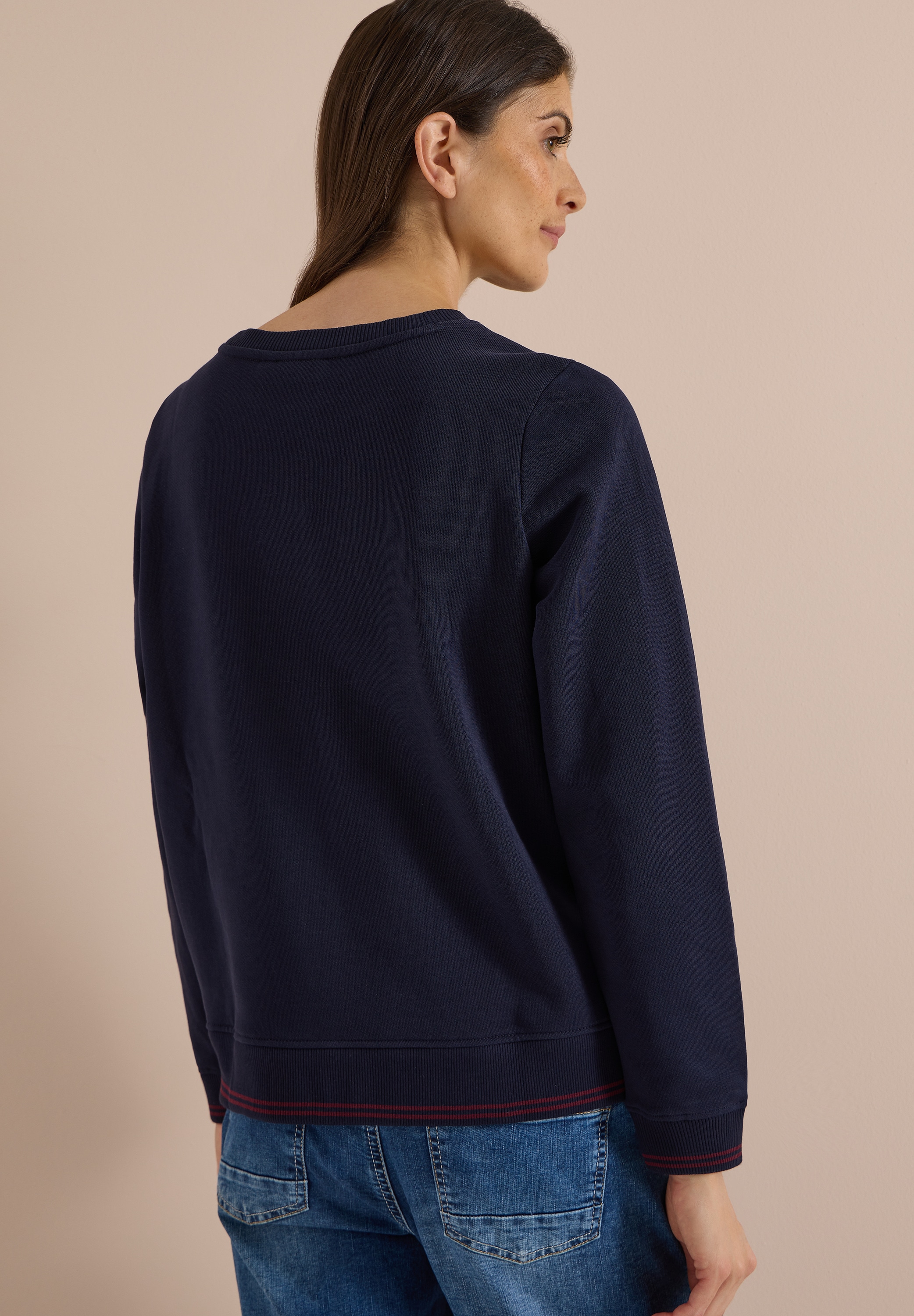 Cecil Sweater , mit Rundhals und Stickerei
