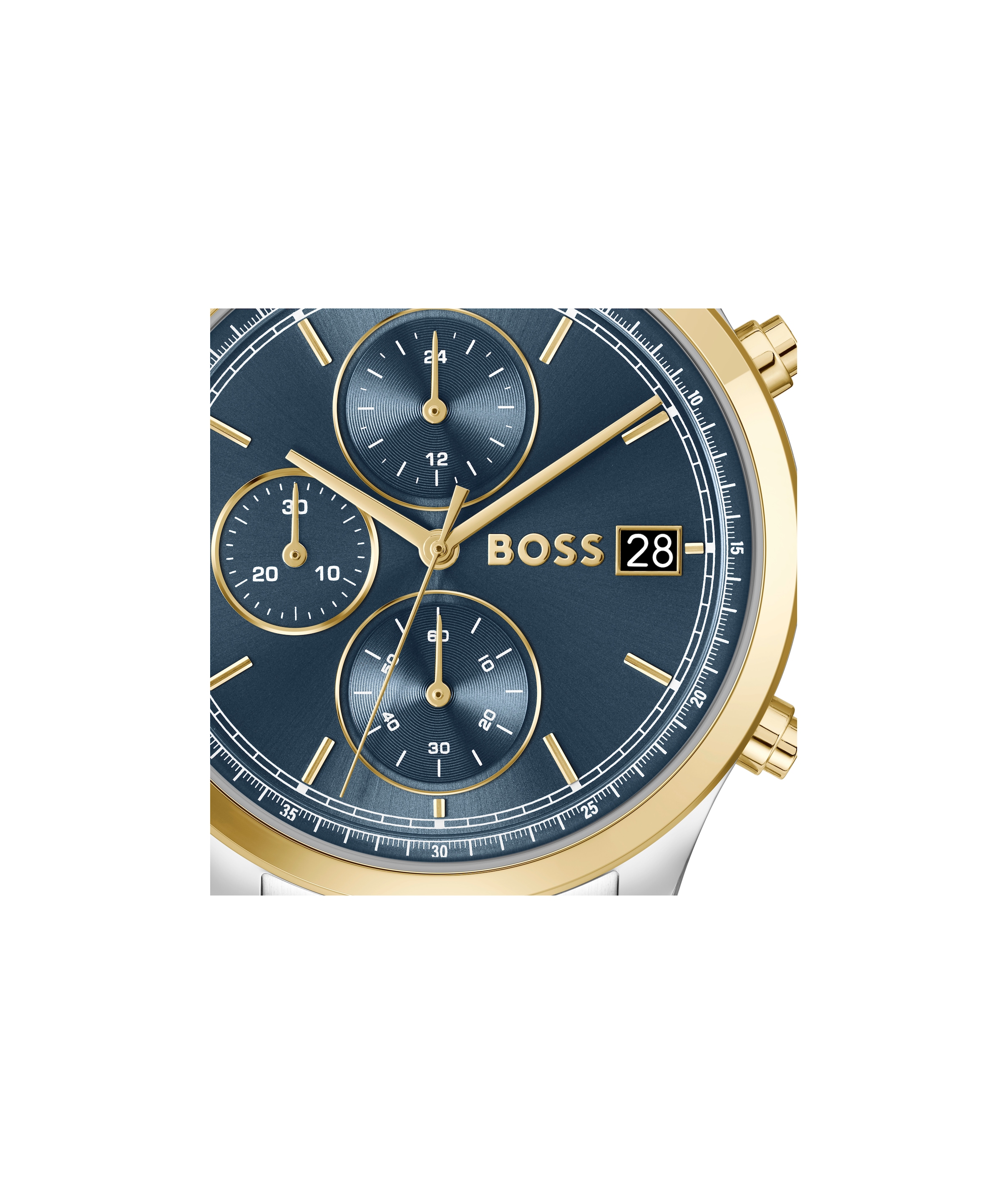BOSS Chronograph »STRATUS« Quarzuhr, Armbanduhr, Herrenuhr, Edelstahlarmband, analog, Tag