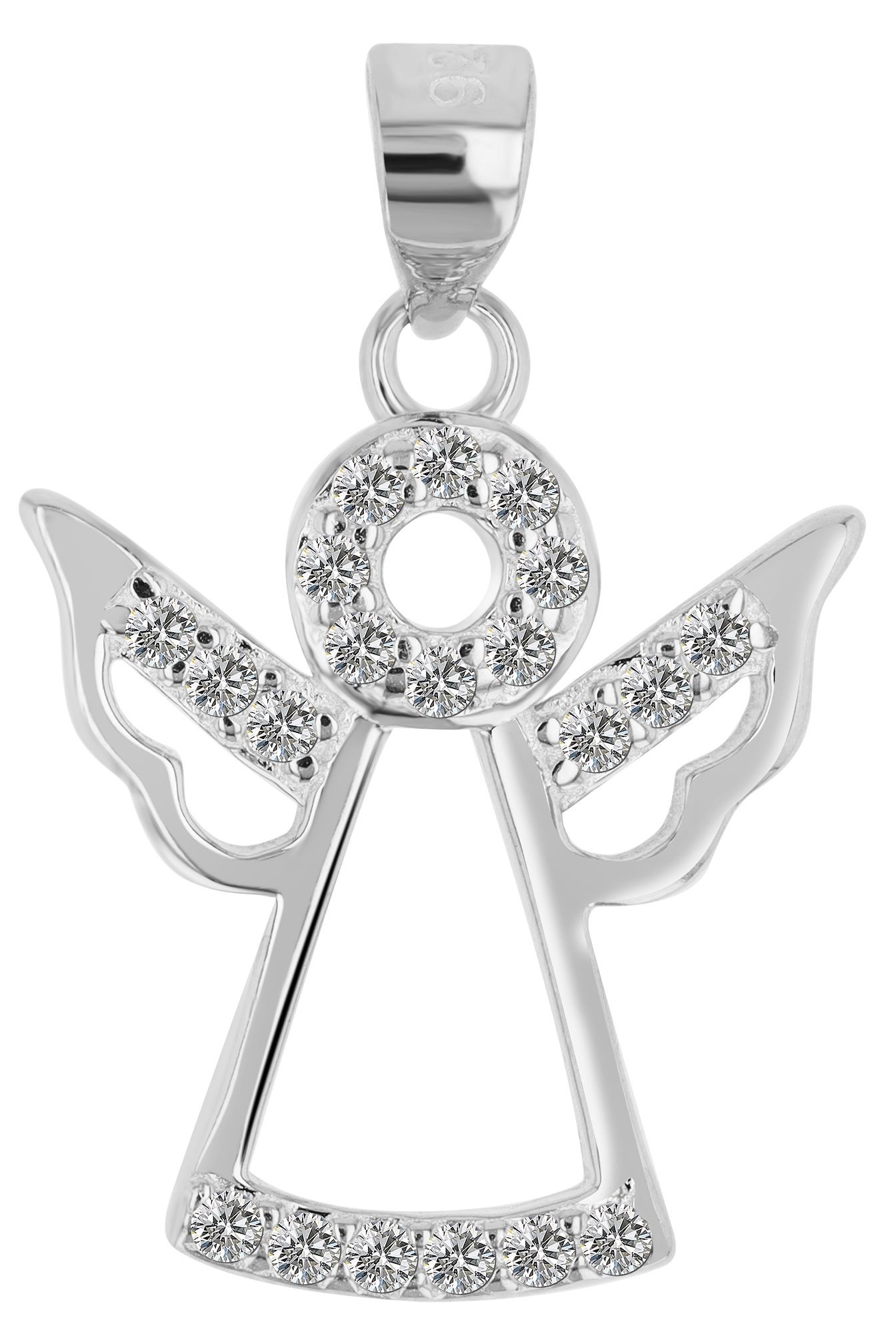 Adelia´s Kettenanhänger »Damen Anhänger ¿ Engelanhänger aus 925 Silber mit Zirkonia«