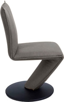 K+W Komfort & Wohnen Drehstuhl »Drive«, Leder CLOUD, Stuhl mit federnder Sitzschale, Drehteller in Metall schwarz Struktur