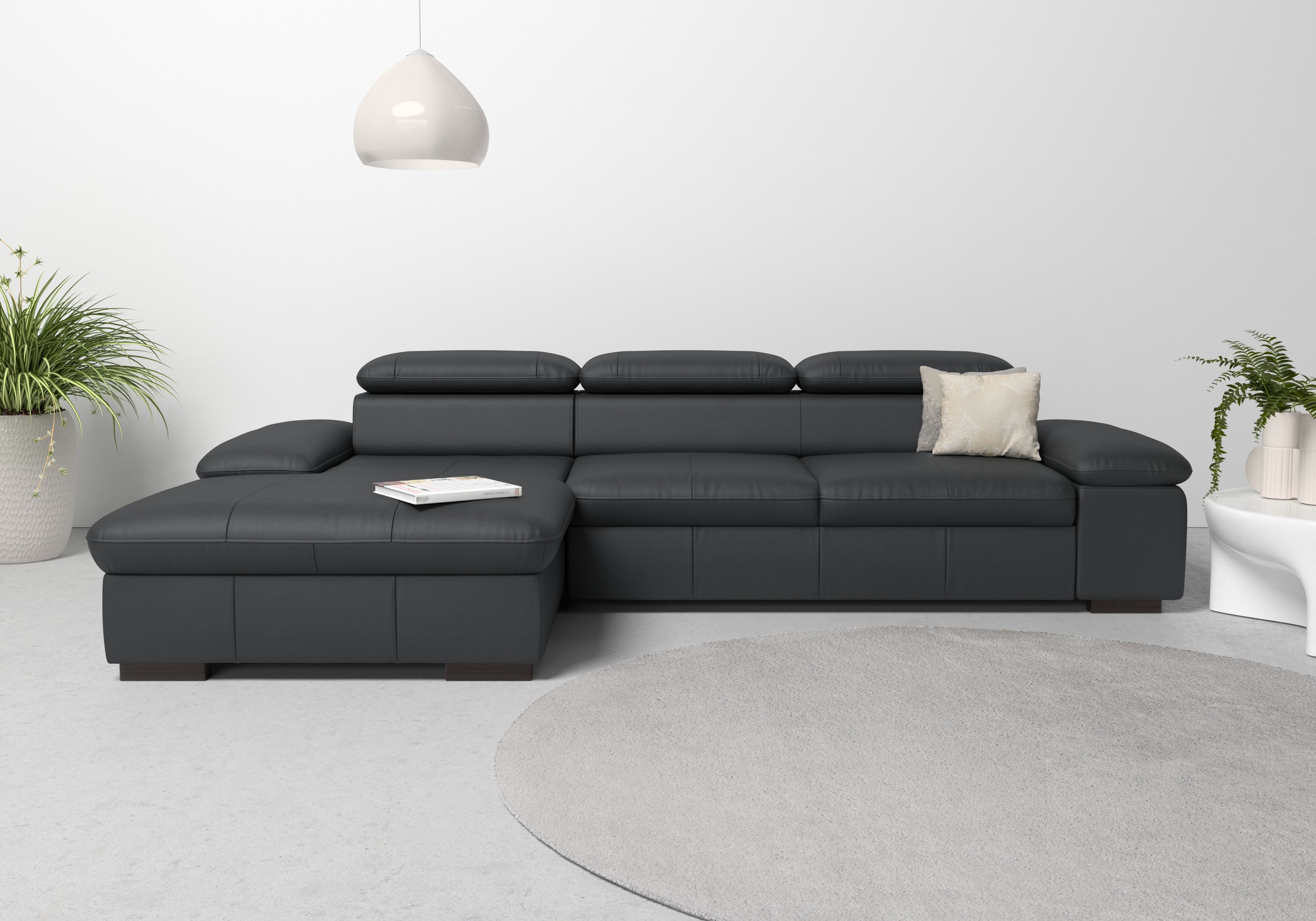 Home affaire Ecksofa »Alberto L-Form«, mit Kopfteilverstellung, wahlweise mit Bettfunktion