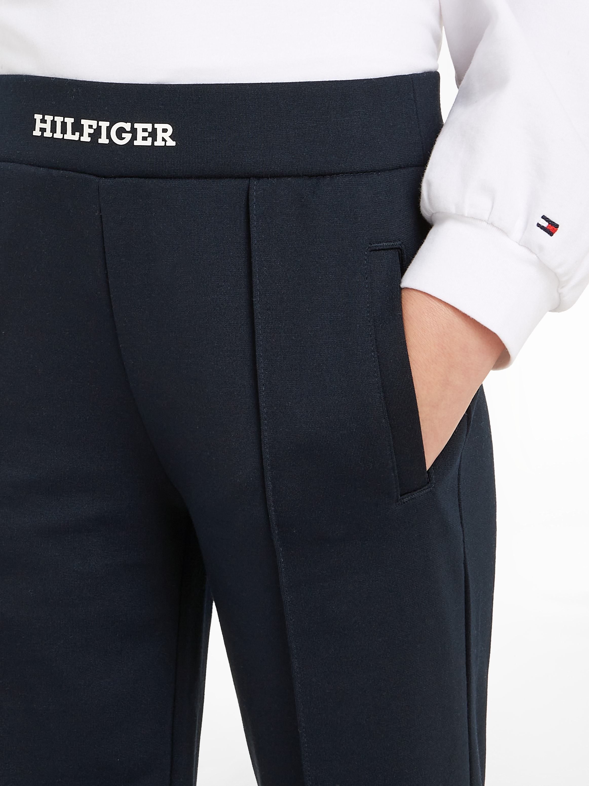 Tommy Hilfiger Webhose »MONOTYPE PUNTO WIDE PANT«, Kinder bis 16 Jahre mit Logoschriftzug