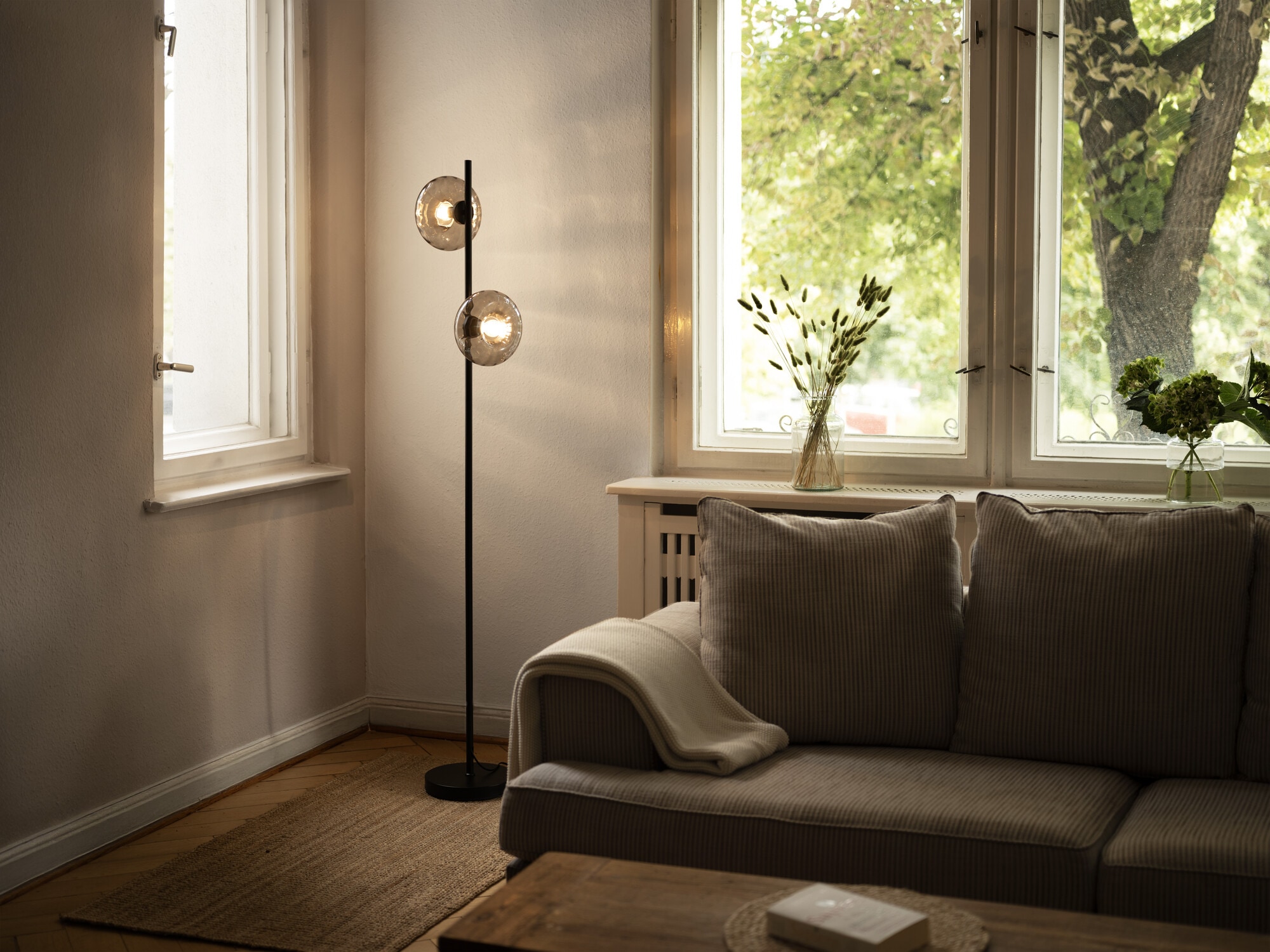 Osram Stehlampe »Decor Smoke Glass« E14 1 Stk. schwarz, E14, Stahl und Glas