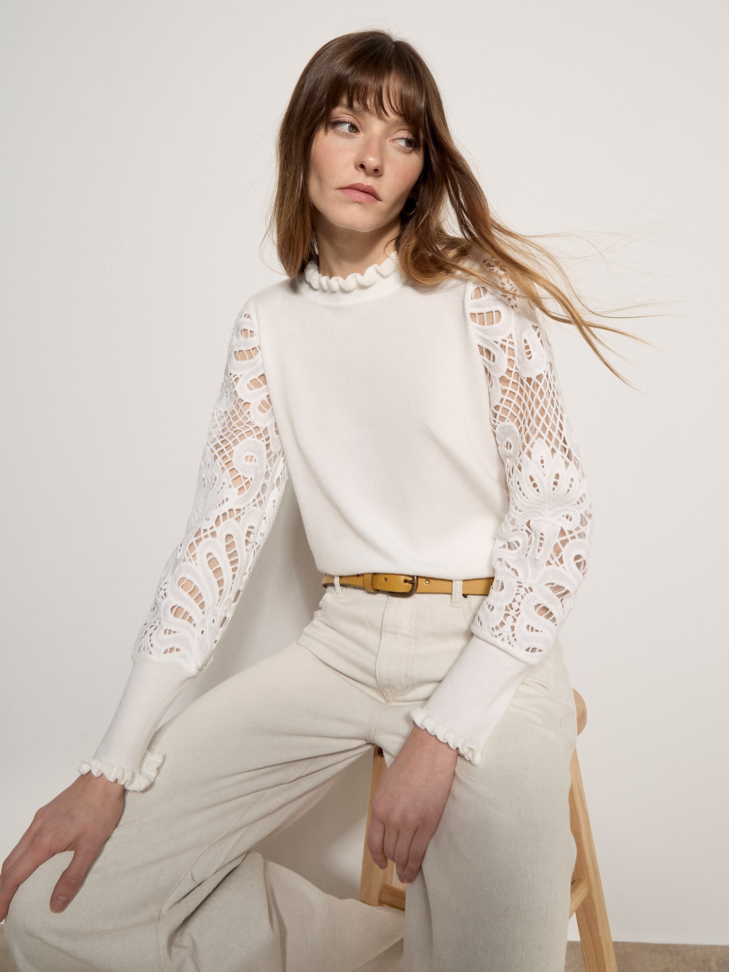 Apricot Strickpullover »Pullover« aus Spitze