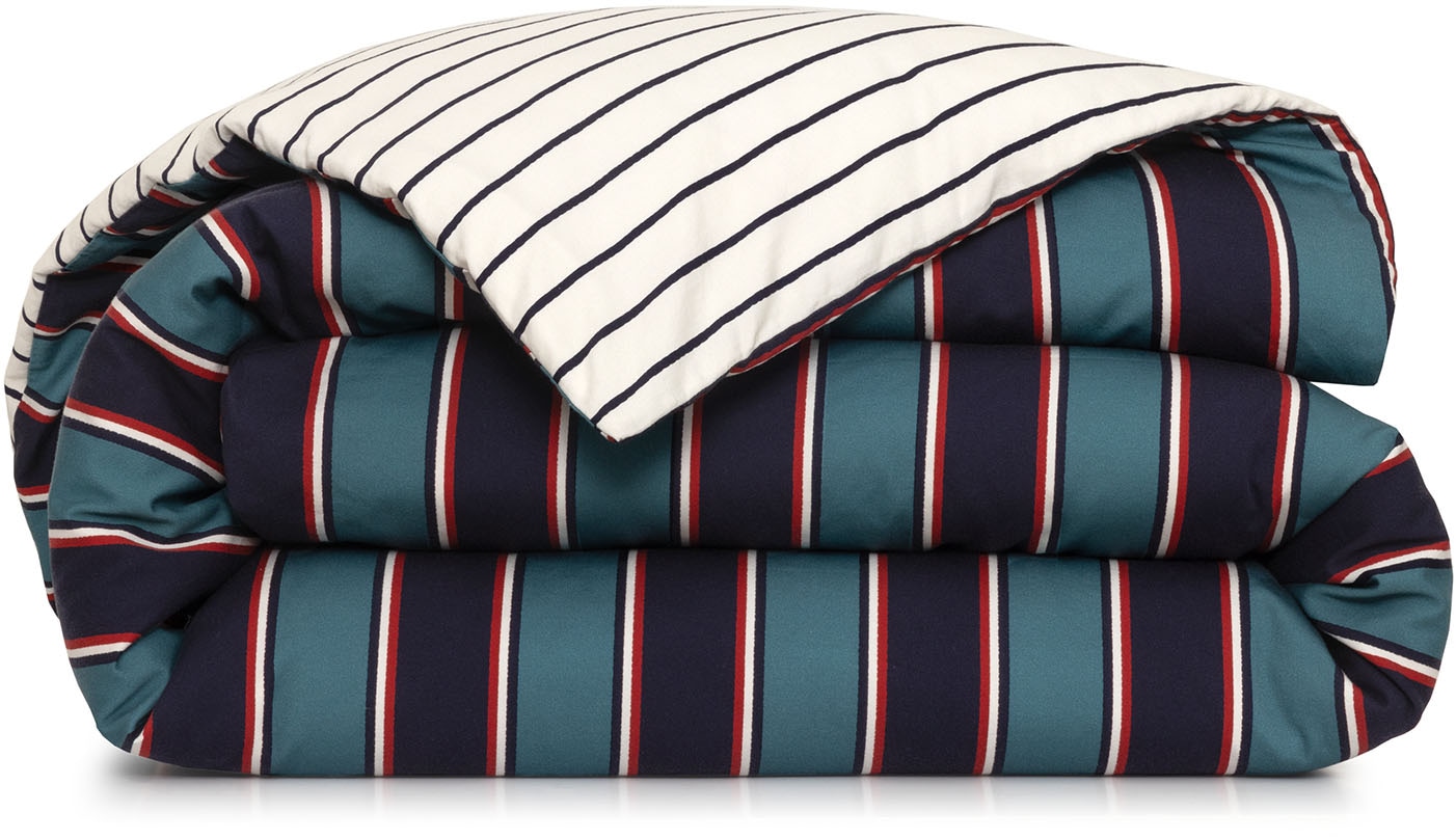 Lacoste Wendebettwäsche »LBOLD« 2 tlg. ab Größe 135x200 cm, PREMIUM Satin, Streifen Design, 100% Baumwolle