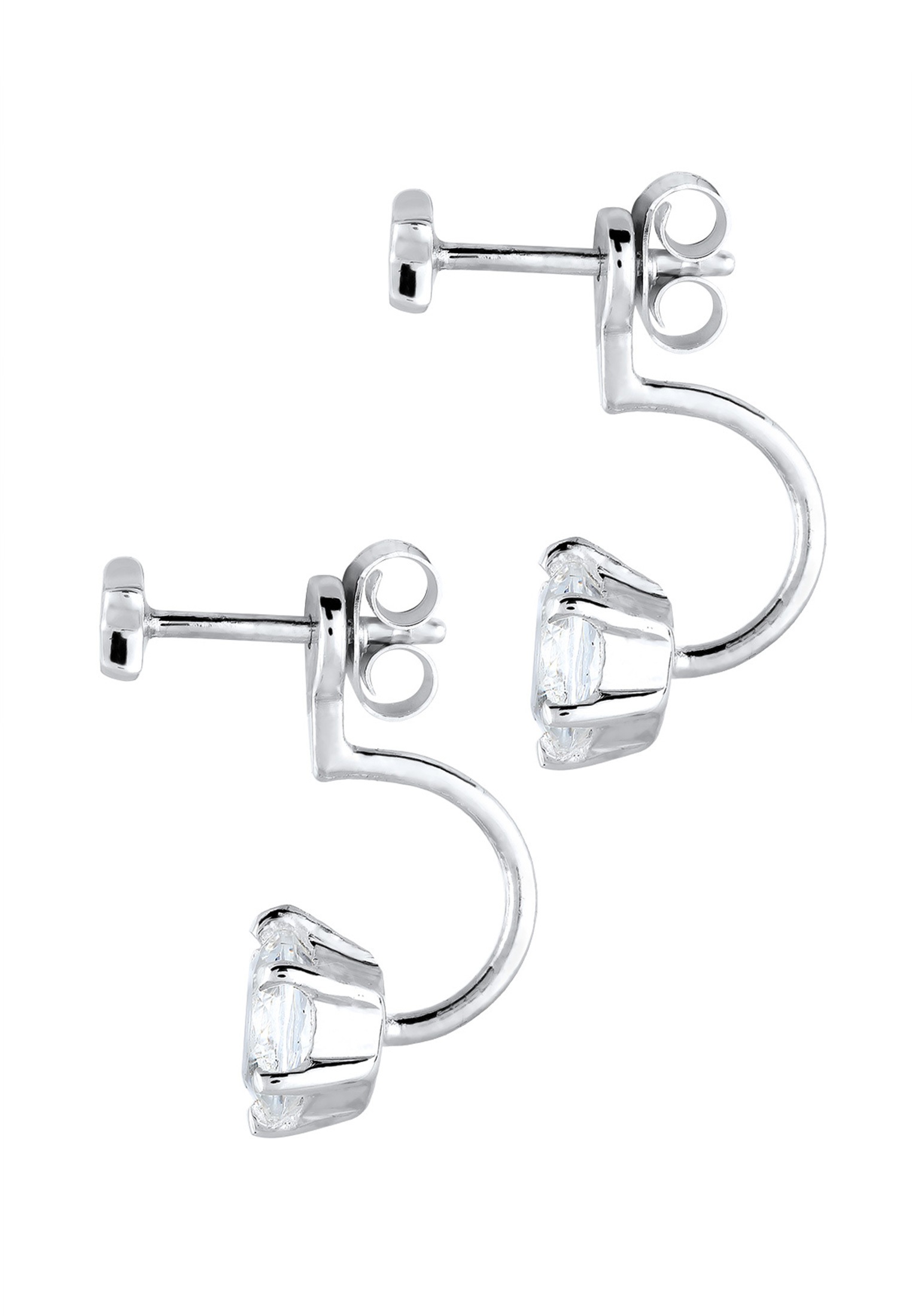 Elli Paar Ohrstecker »Ohrringe Front-Back Sterne Kristalle 925 Silber«