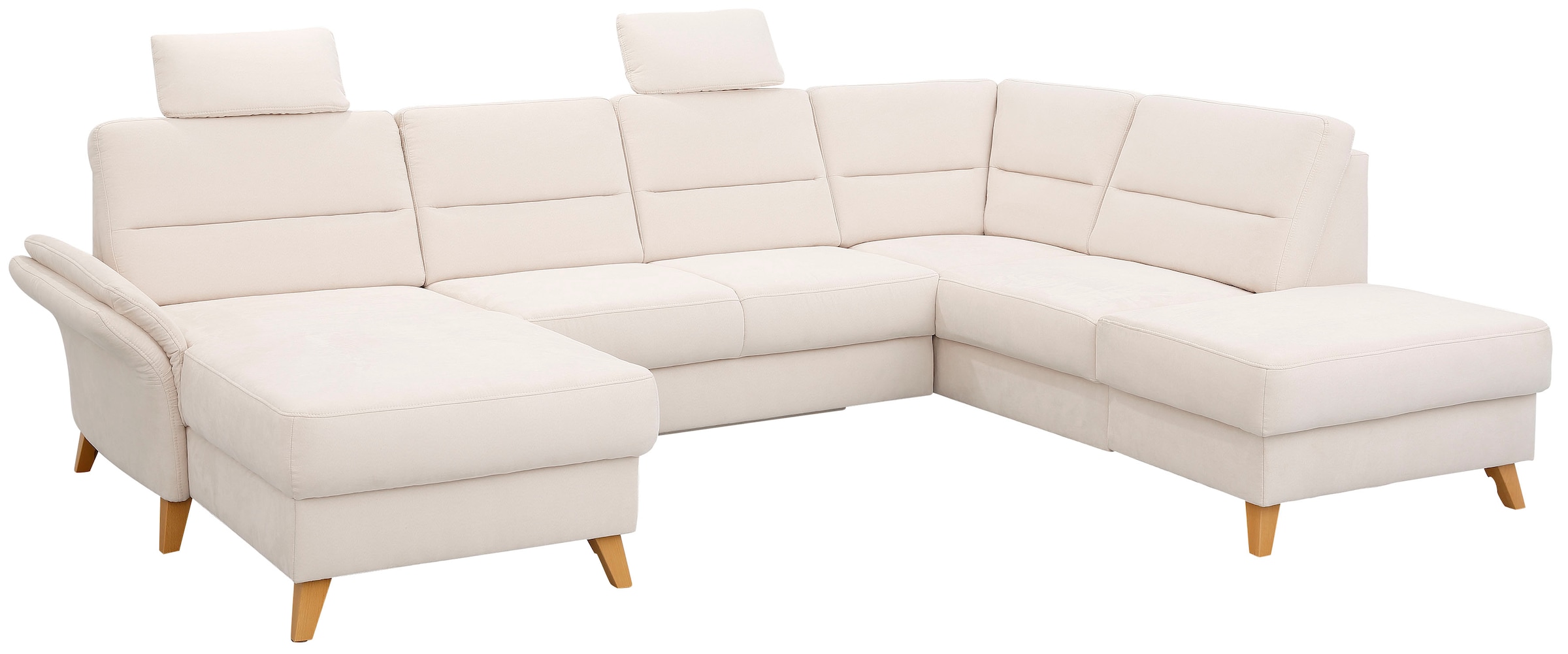 Home affaire Wohnlandschaft »Westerland U-Form« Federkern, wahlweise Bettfunktion, Stauraum und Armlehn-Verstellung