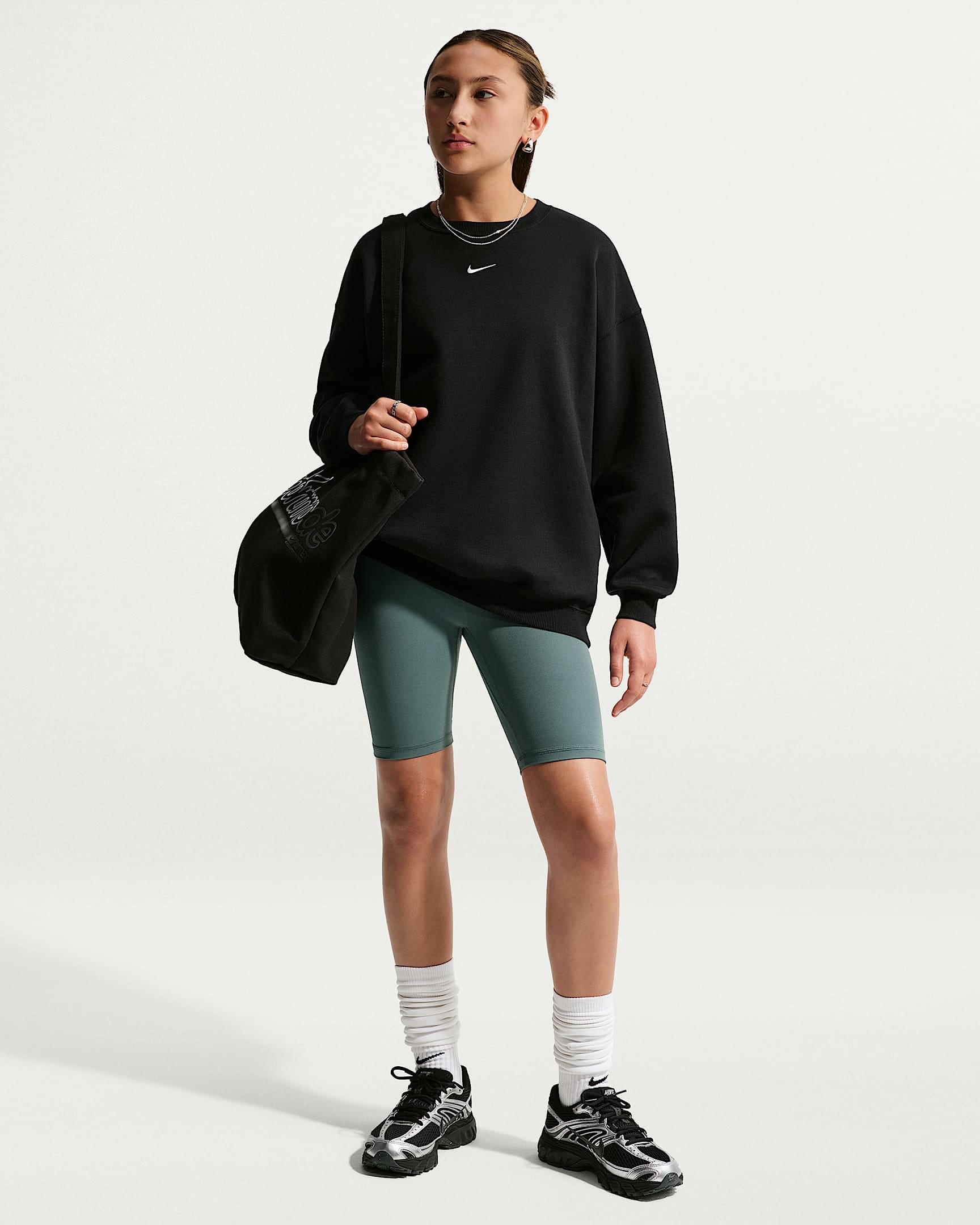 Nike Sportswear Sweatshirt »G NSW STUDIO FLC OS CRW LBR«, für Mädchen und Jugendliche
