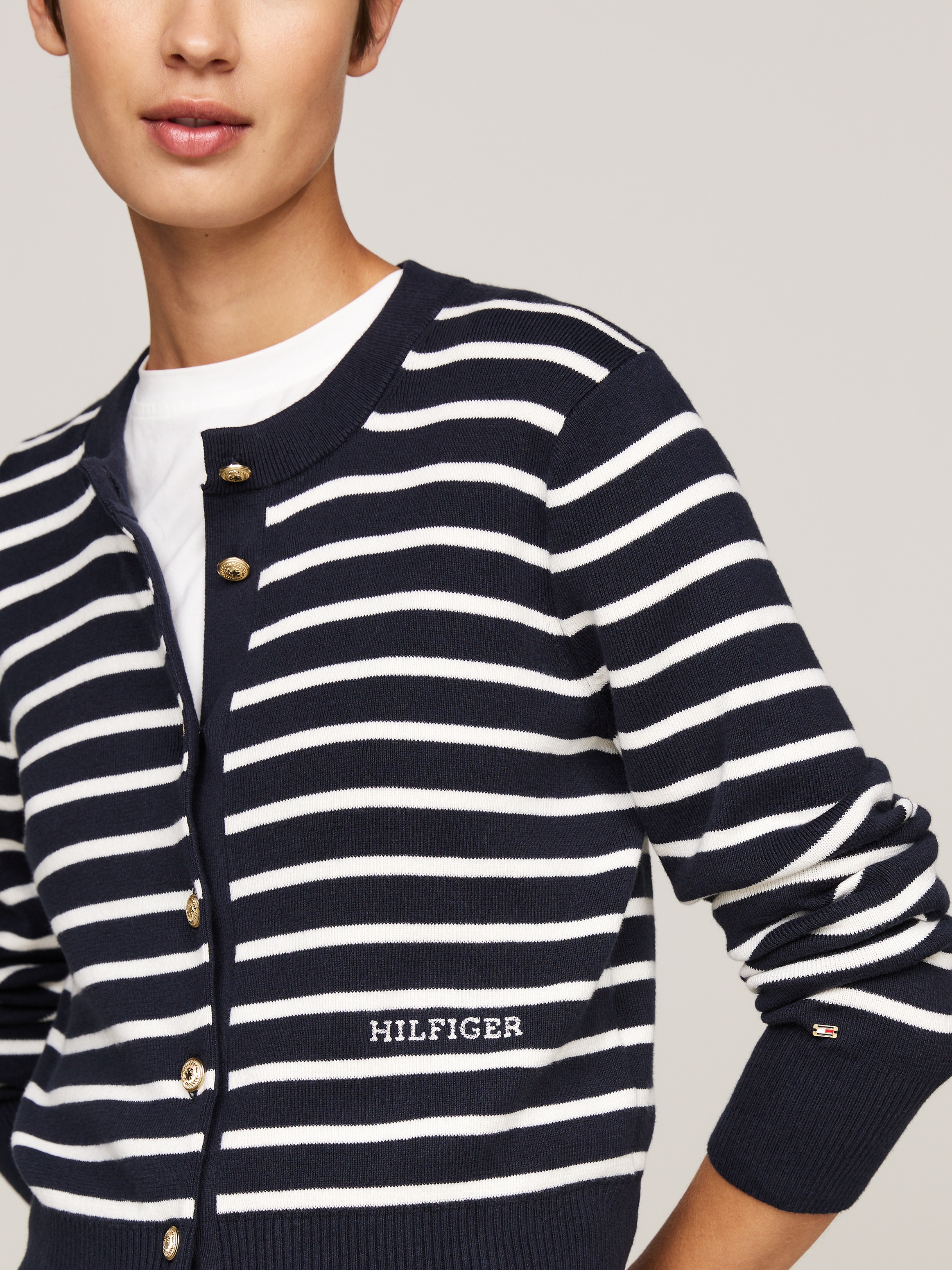 Tommy Hilfiger Strickjacke, mit Logoprägung