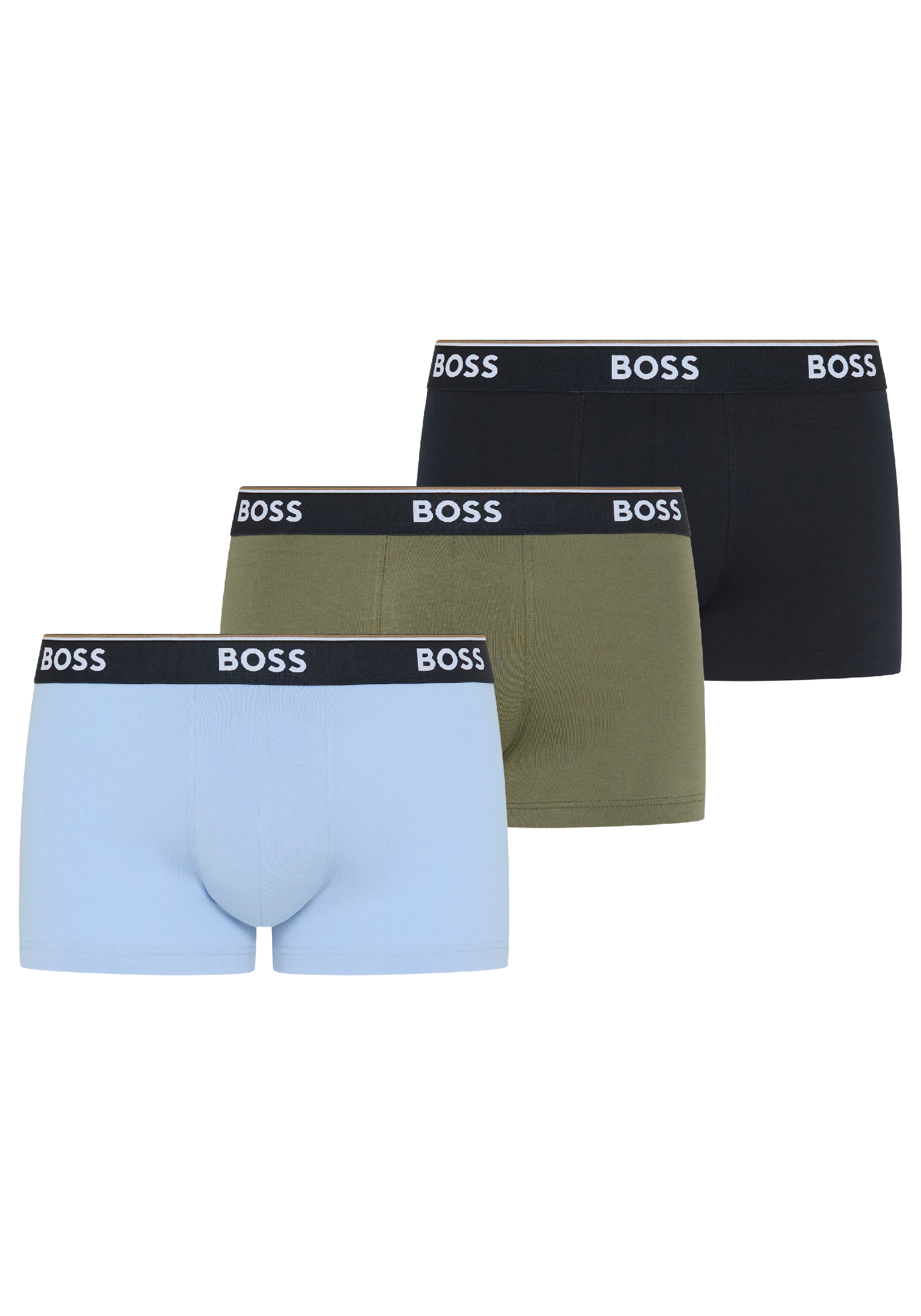 BOSS Trunk Packung, 3 Stk. aus Stretch-Baumwolle mit Logo-Bund, mittlere Bundhöhe