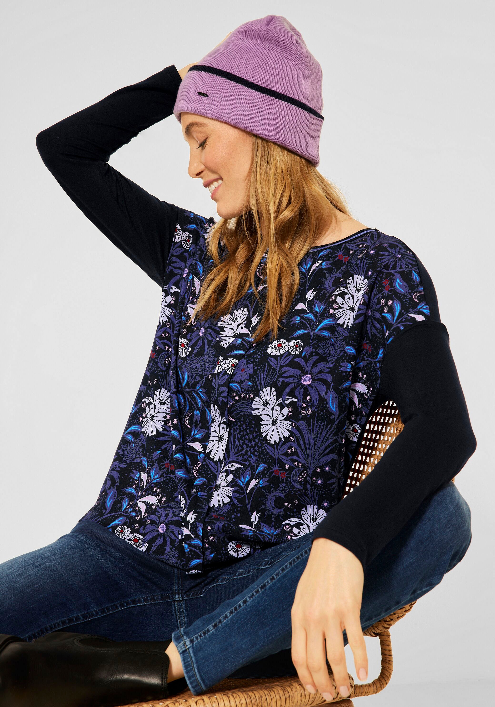 Cecil Print-Shirt, mit großflächigem Blumendruck