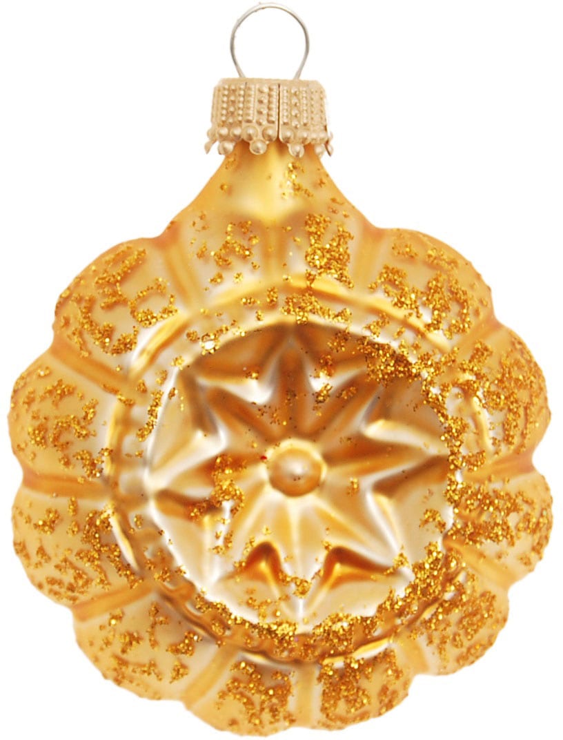 Krebs Glas Lauscha Christbaumschmuck »Glaskugelformen, Breite ca. 5 cm«, (Set, 4 tlg.), Weihnachtsdeko, Christbaumkugeln aus Glas, Weihnachtsbaumkugel