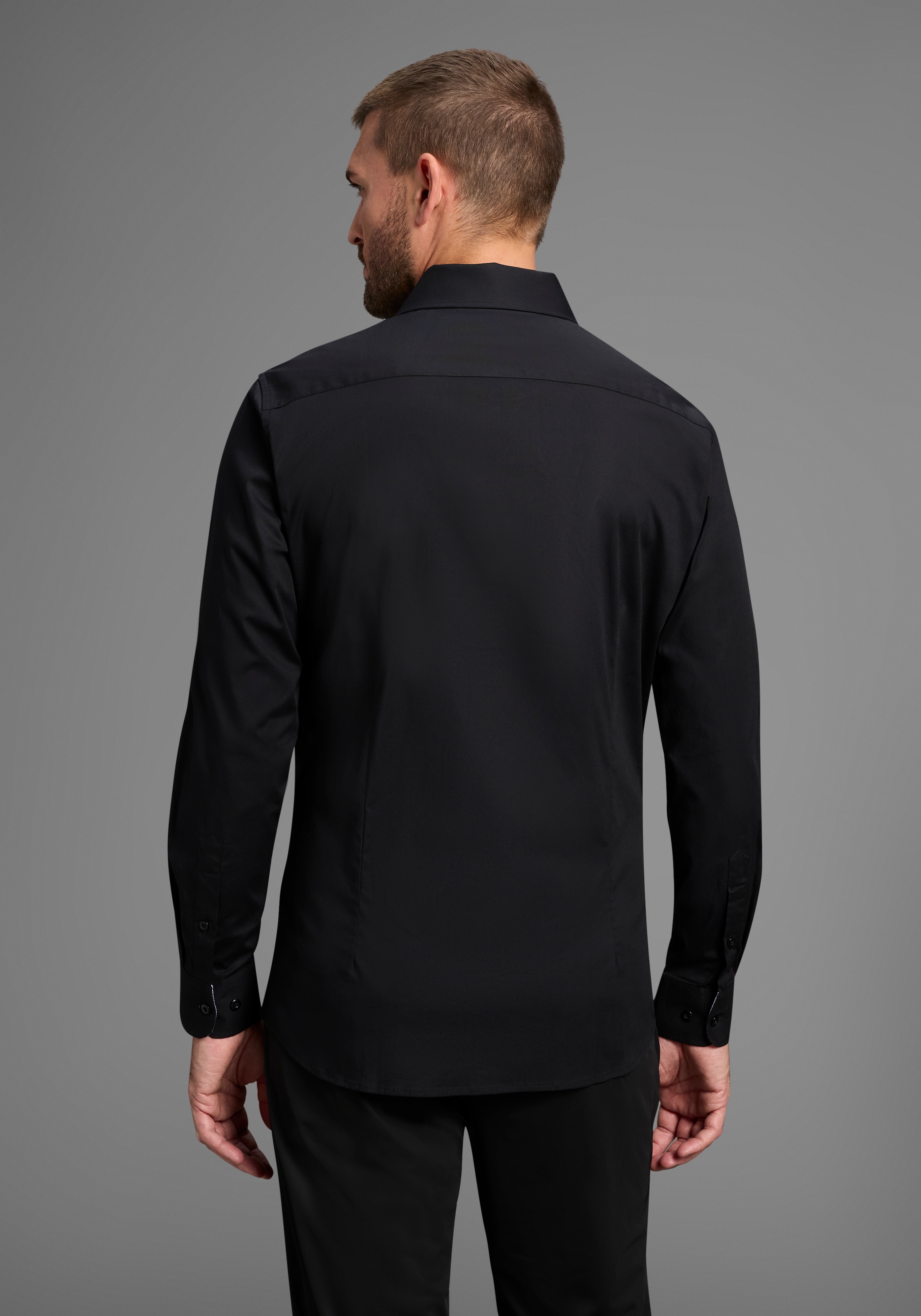 Bruno Banani Langarmhemd »elastische Baumwollqualität«, für maximale Bewegungsfreiheit durch Stretch
