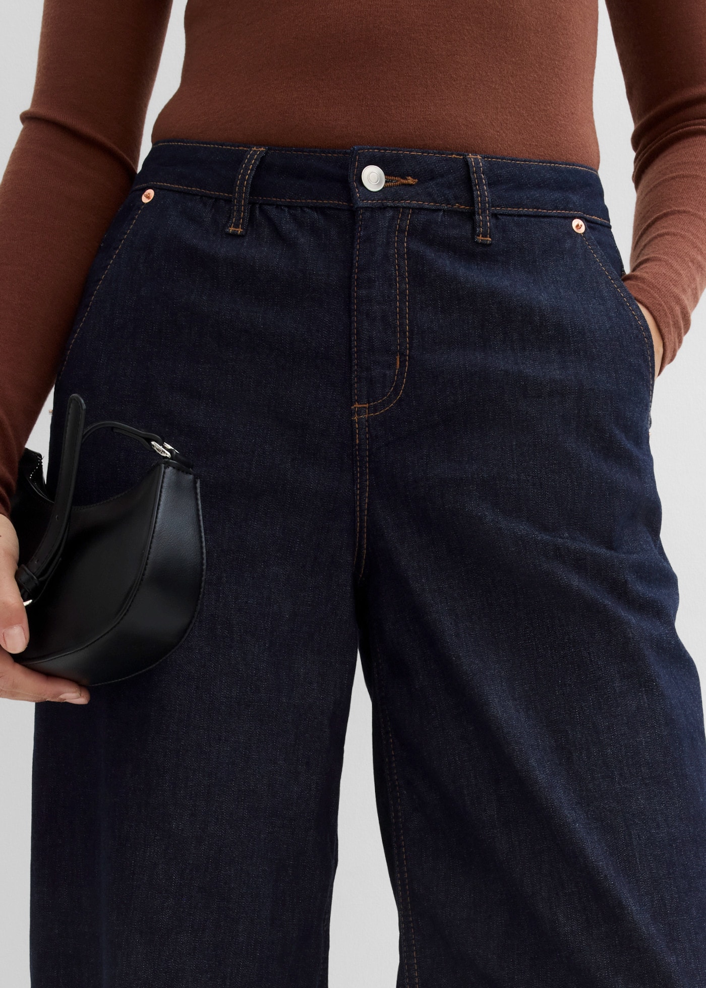 bonprix Stretch-Jeans mit Stretch-Anteil, lockere Passform, verkürzte Balloon Leg