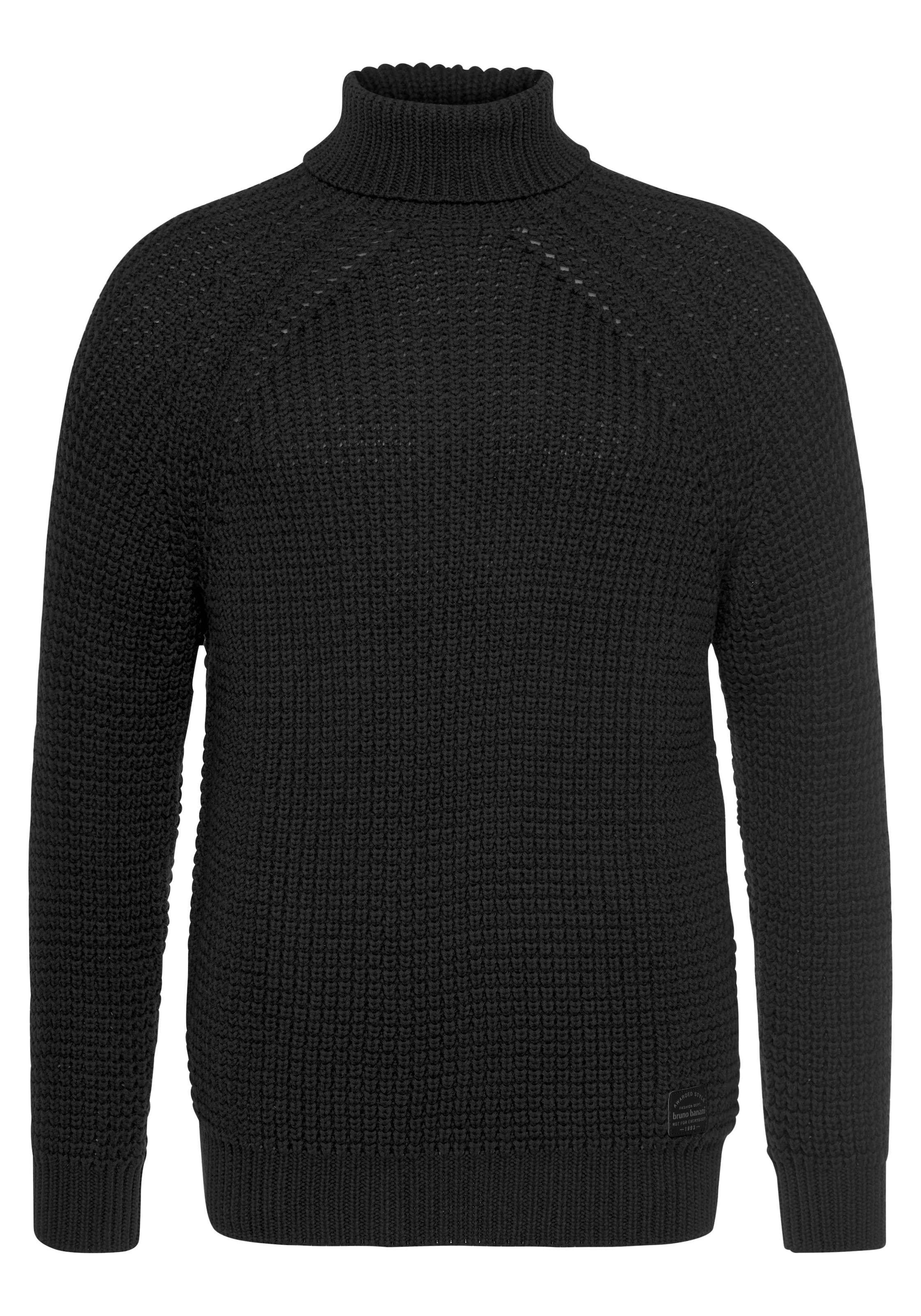 Bruno Banani Rollkragenpullover, mit Markenbadge