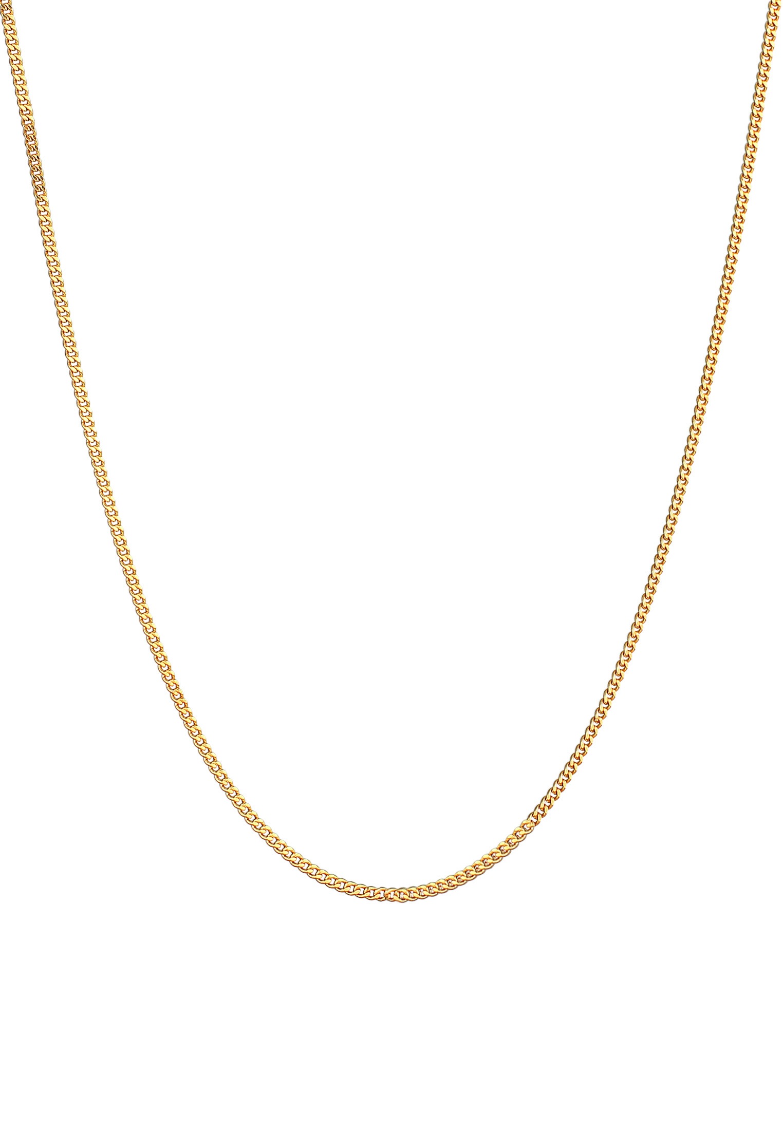 Elli Premium Kette ohne Anhänger »Halskette Panzerkette Collier Basic 925 Silber vergoldet«