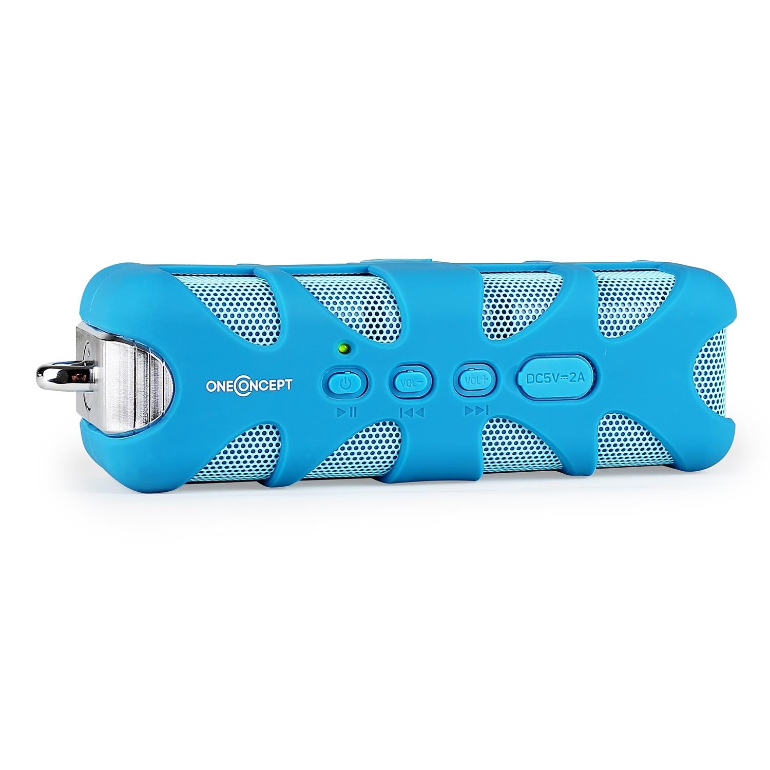 ONECONCEPT Bluetooth Stereo Lautsprecher Klinke AUX Akku Stoßfest »Know«