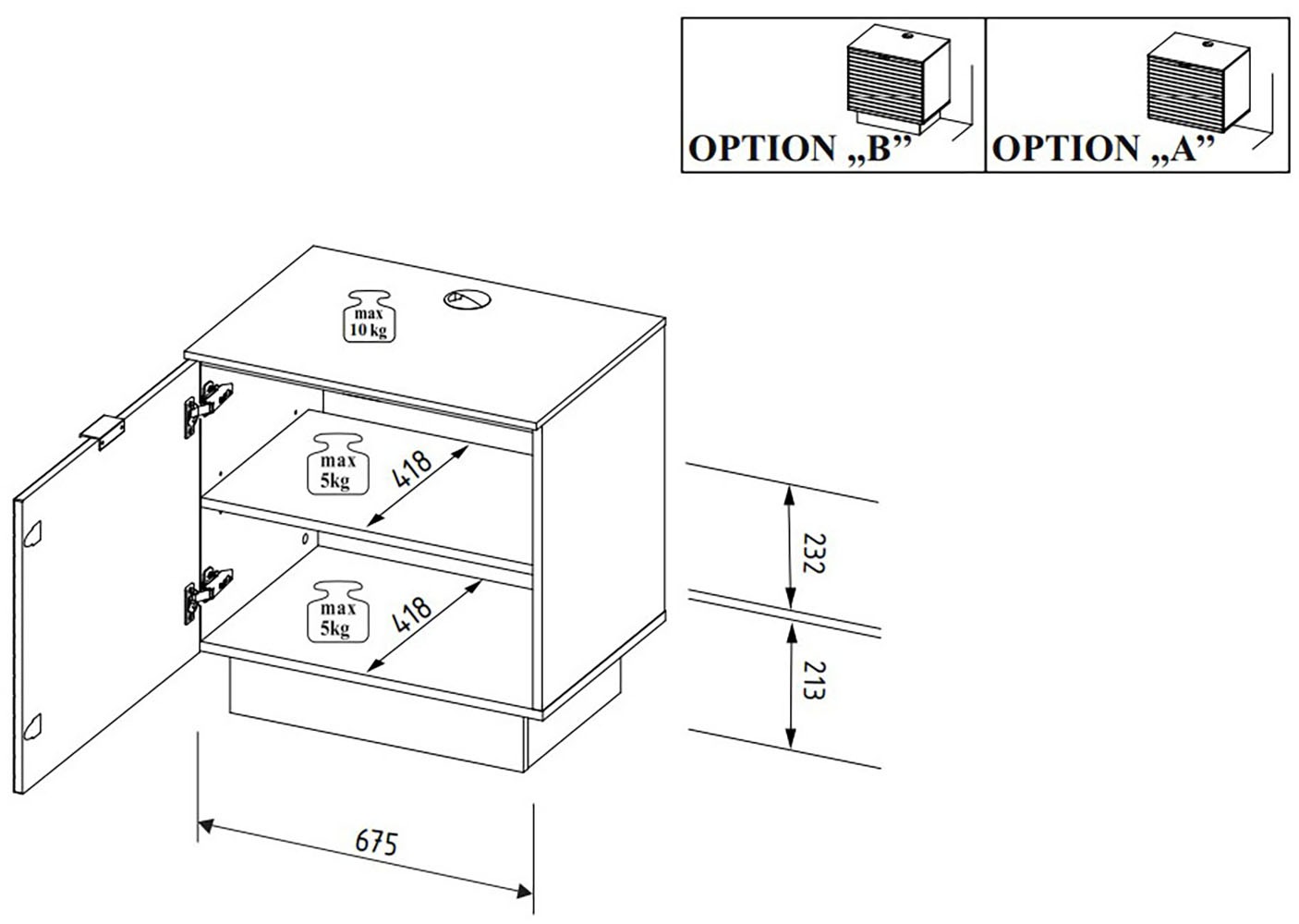 Innostyle Wohnwand »Ina Wohnwand, 320x200x40 cm (B/H/T)« 5 Stk. tlg.