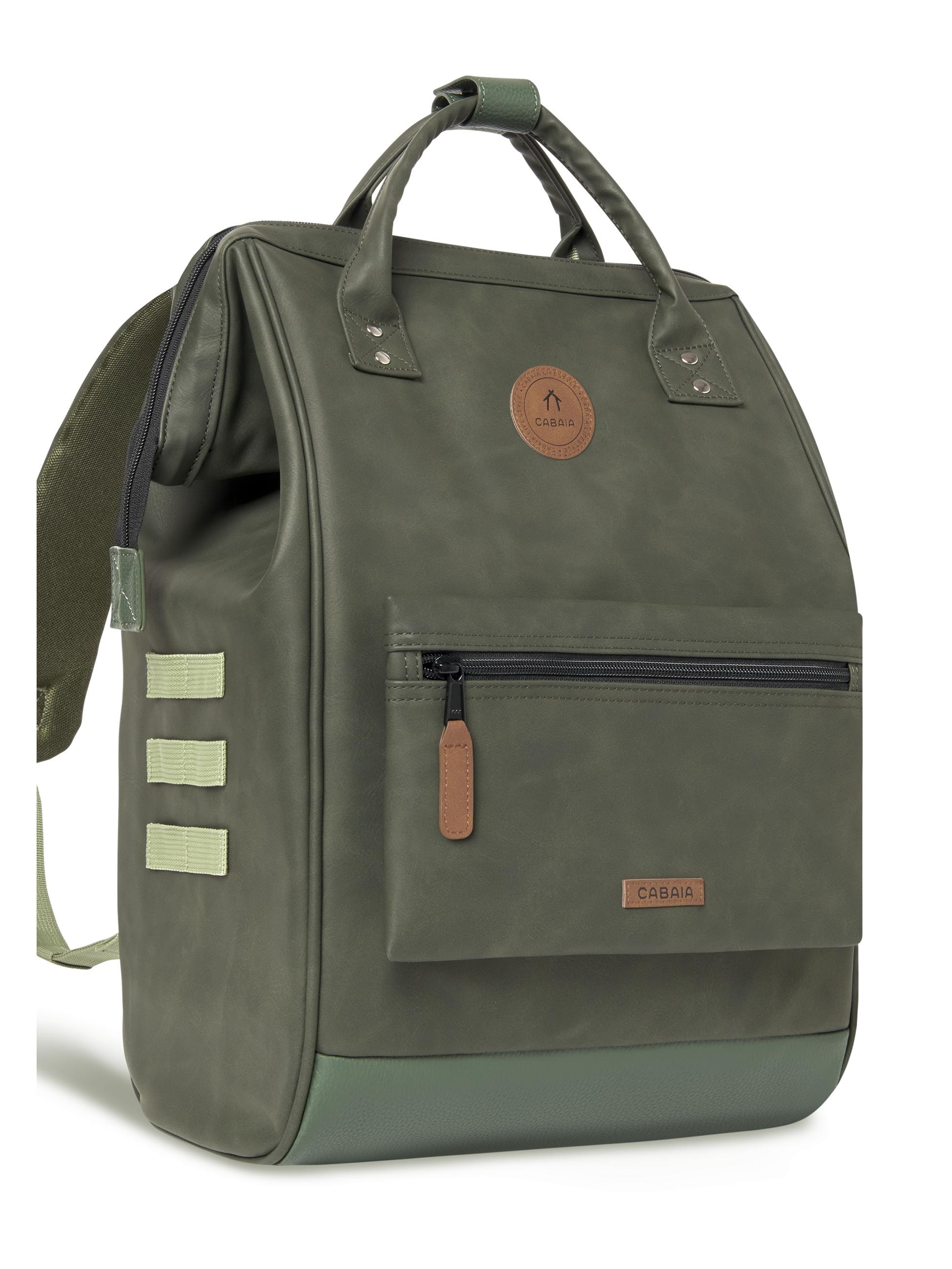 CABAIA Tagesrucksack »Tagesrucksack Adventurer L Nubuck«, Veganer Cityrucksack mit austauschbaren Vordertaschen