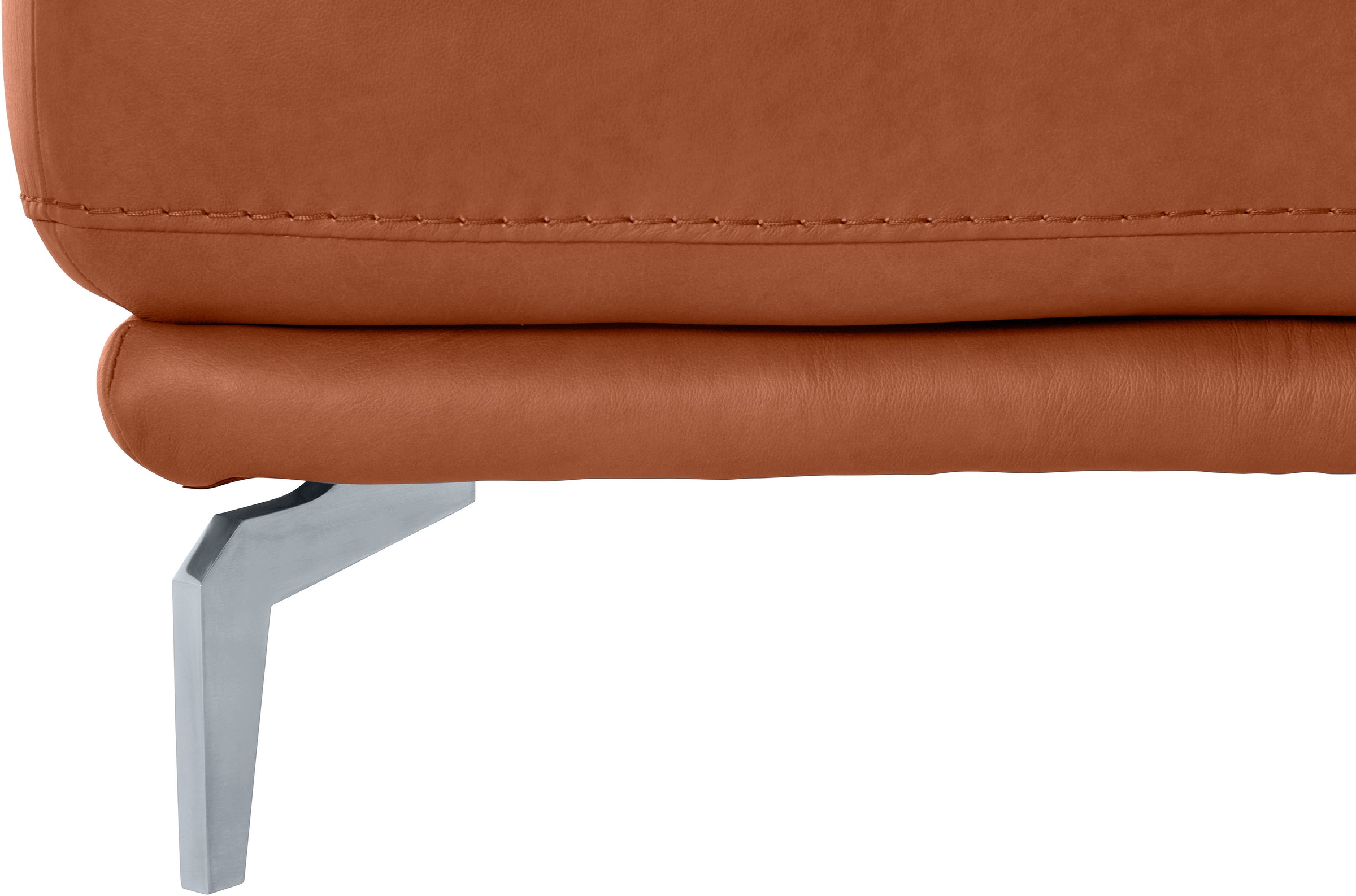 W.SCHILLIG Hocker »montanaa«, mit Metallfüßen in Silber matt, Breite 71 cm