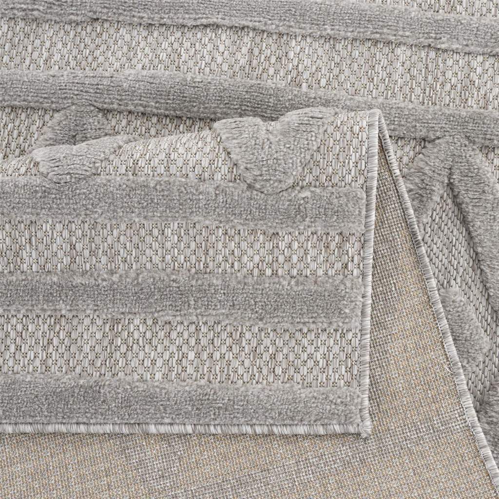 Carpet City Teppich »In-& Outdoorteppich Santorini 58538 , 3D-Effekt, Raute-Optik« rechteckig 5 mm Höhe Wetterfest & UV-beständig für Terrasse, Balkon, Küche, Flur