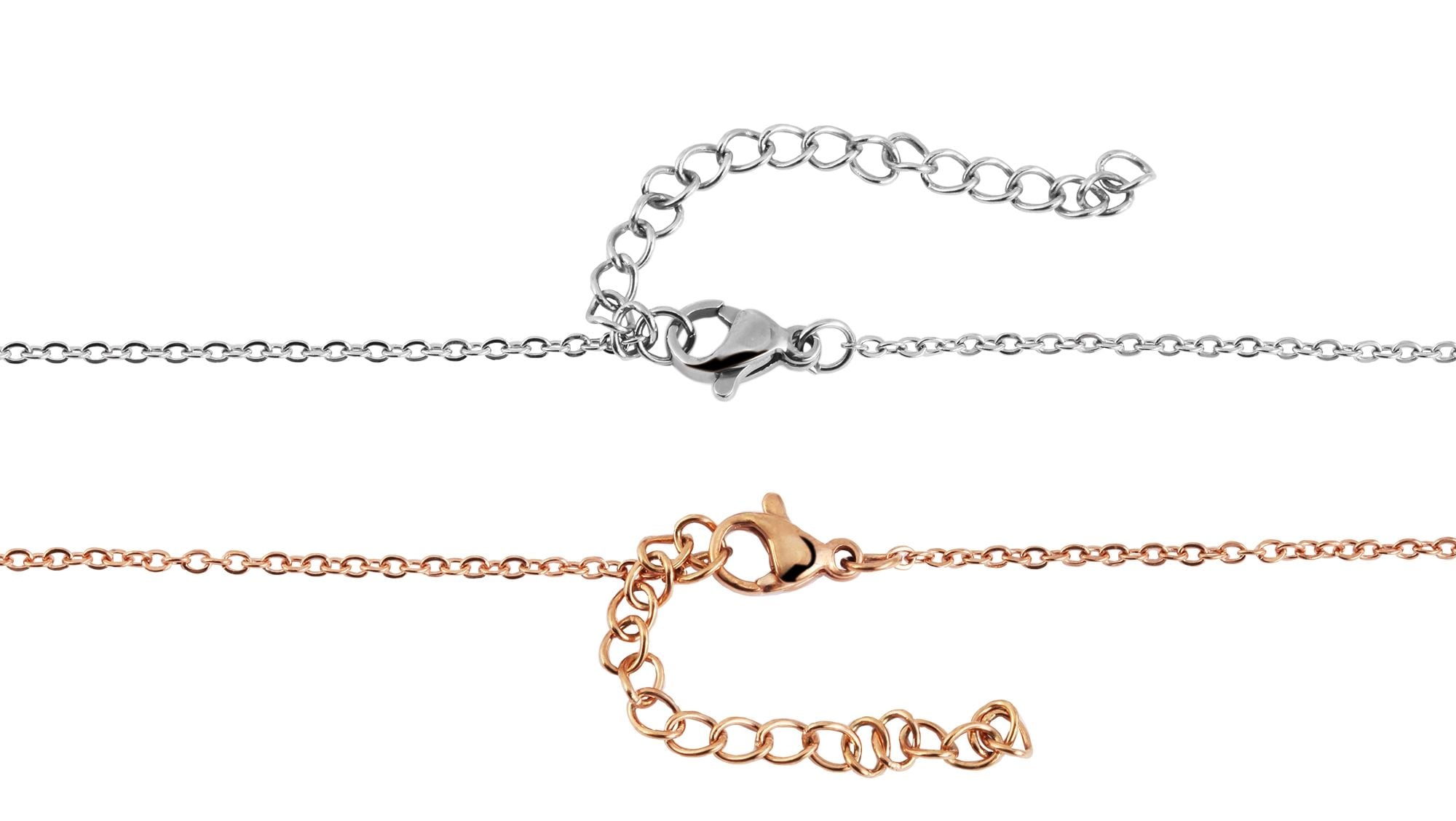 Adelia´s Gliederkette »Unisex Halskette ¿ Herz aus Edelstahl 43 cm«