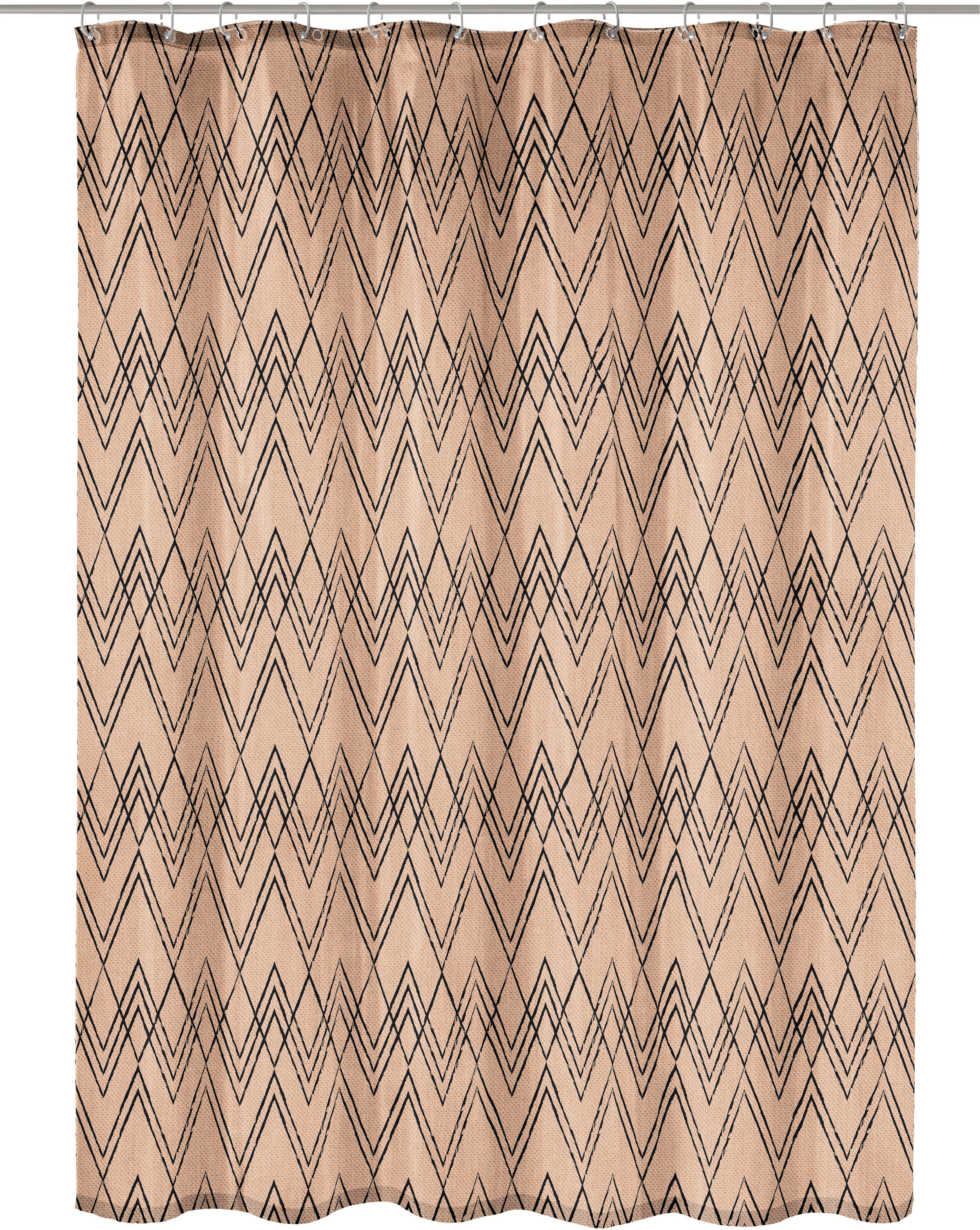 Kleine Wolke Duschvorhang »Zag Cotti«, Breite 180 cm, mit beschwertem Saum und Vorhangringen