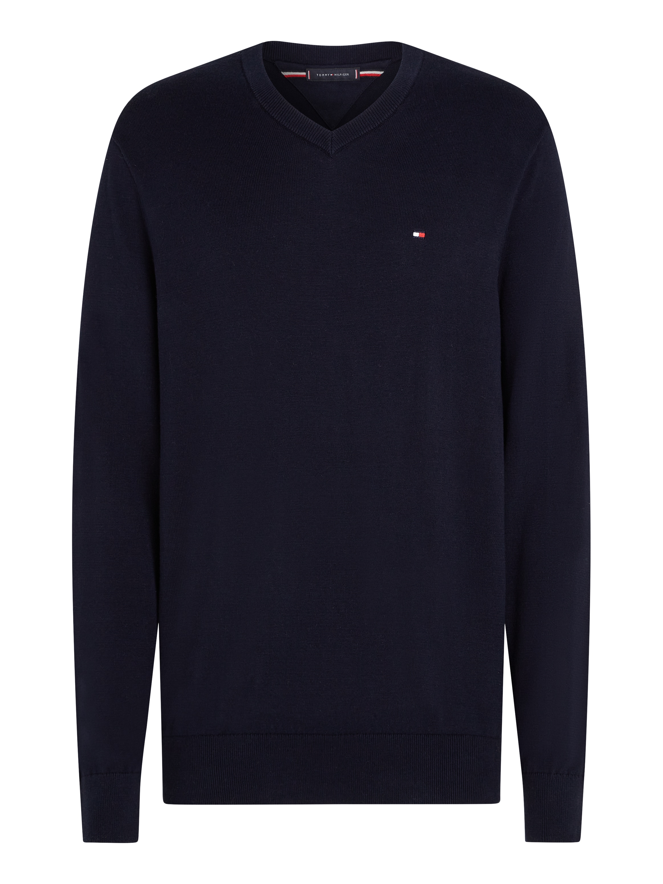Tommy Hilfiger Strickpullover »ESSENTIAL COTTON V NECK«