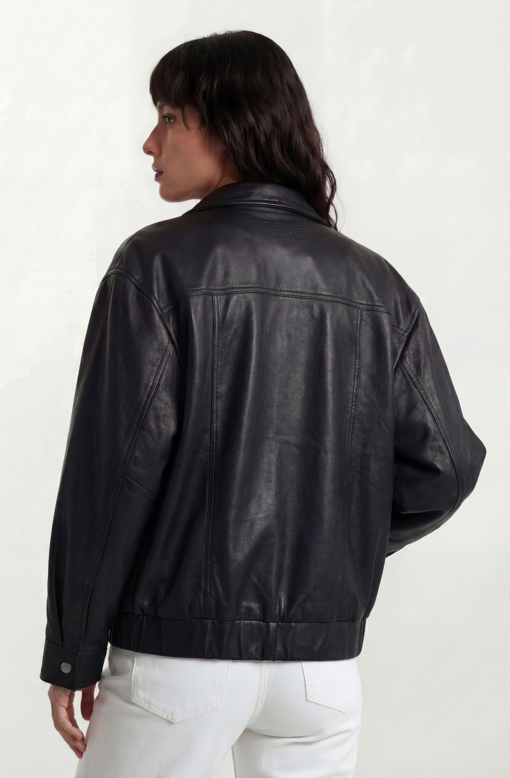 trueprodigy Lederjacke »Nova Oversize Lederjacke mit Eingrifstaschen« ohne Kapuze