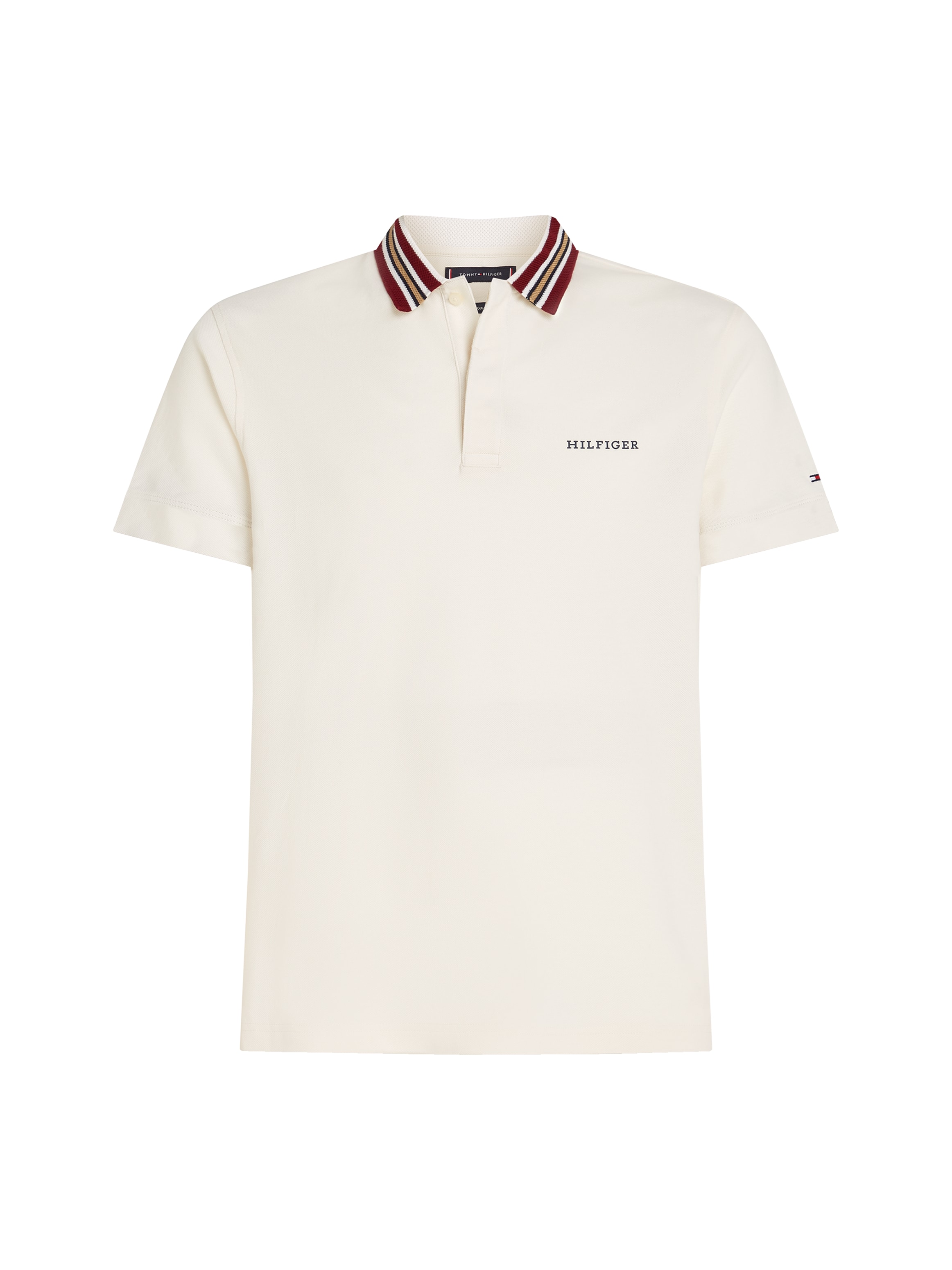 Tommy Hilfiger Poloshirt »GIFTING POLO RWB COLLAR REG POLO«, Streifen an Kragen und Bündchen