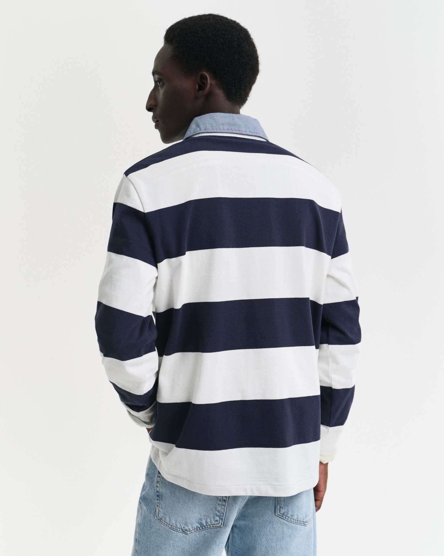 Gant Langarm-Poloshirt »REG CHAMBRAY STRIPE HEAVY RUGGER«