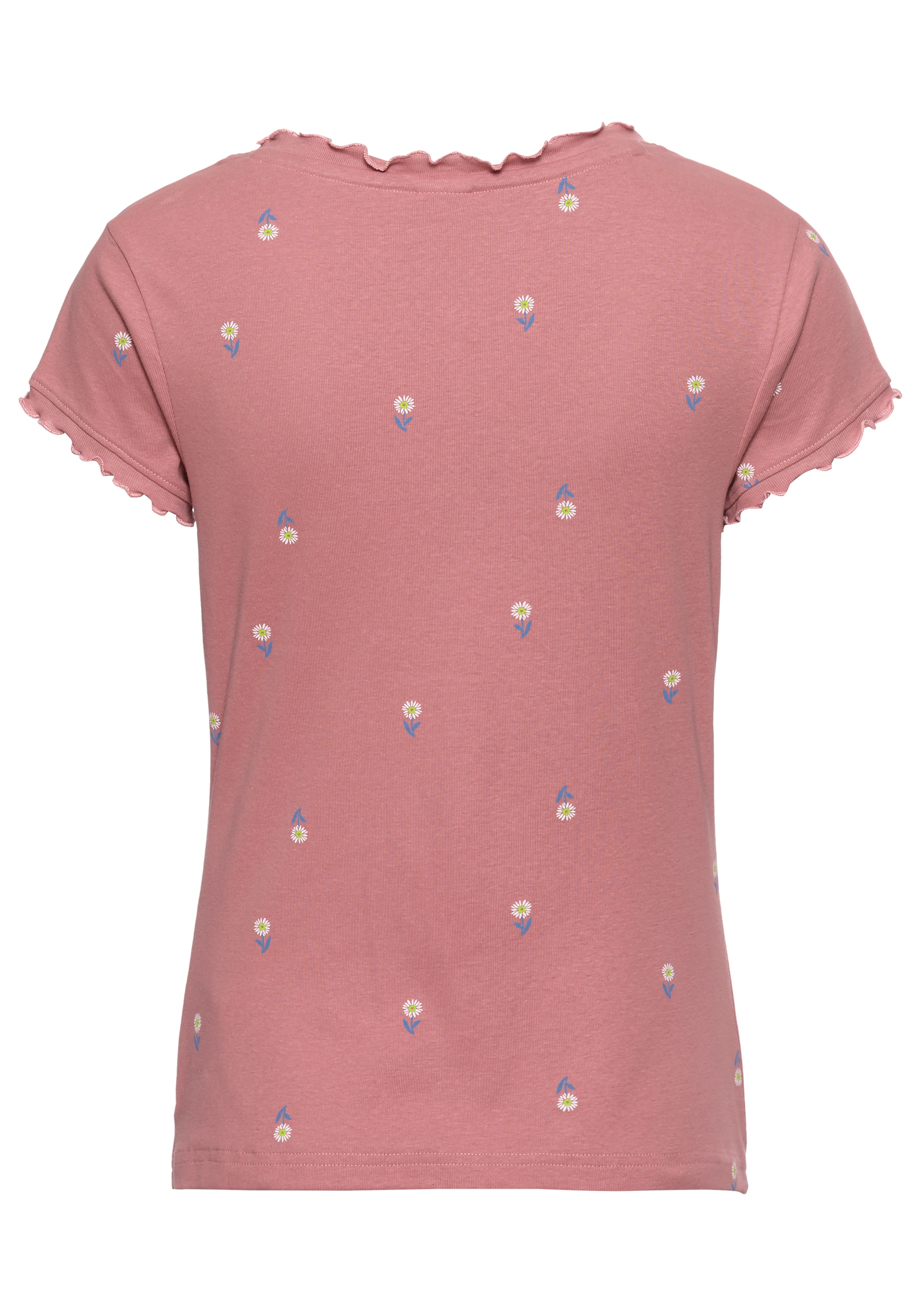 KangaROOS Kurzarmshirt, kurzärmelig, figurbetont, aus Baumwolle